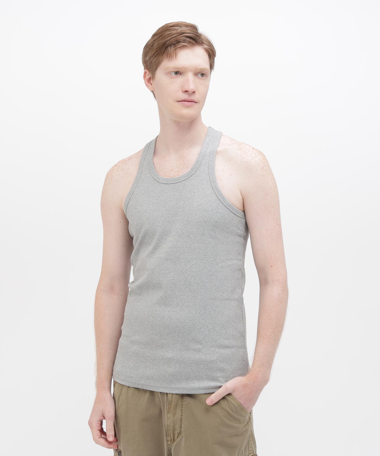 《DAILY/デイリー》RIB TANK TOP BACK CROSS/リブ タンクトップ バッククロス  デイリーウェア