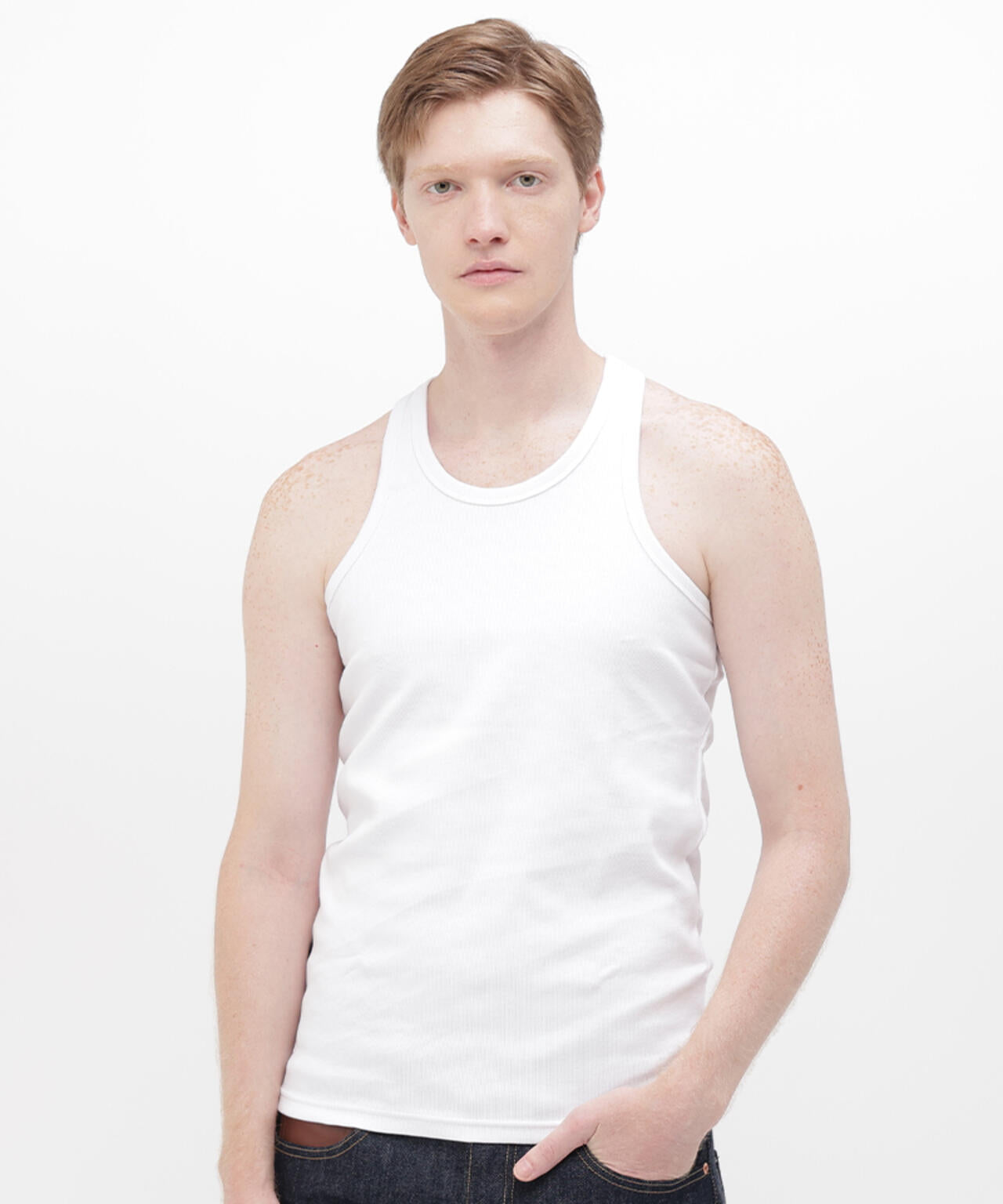 《DAILY/デイリー》RIB TANK TOP BACK CROSS/リブ タンクトップ バッククロス  デイリーウェア