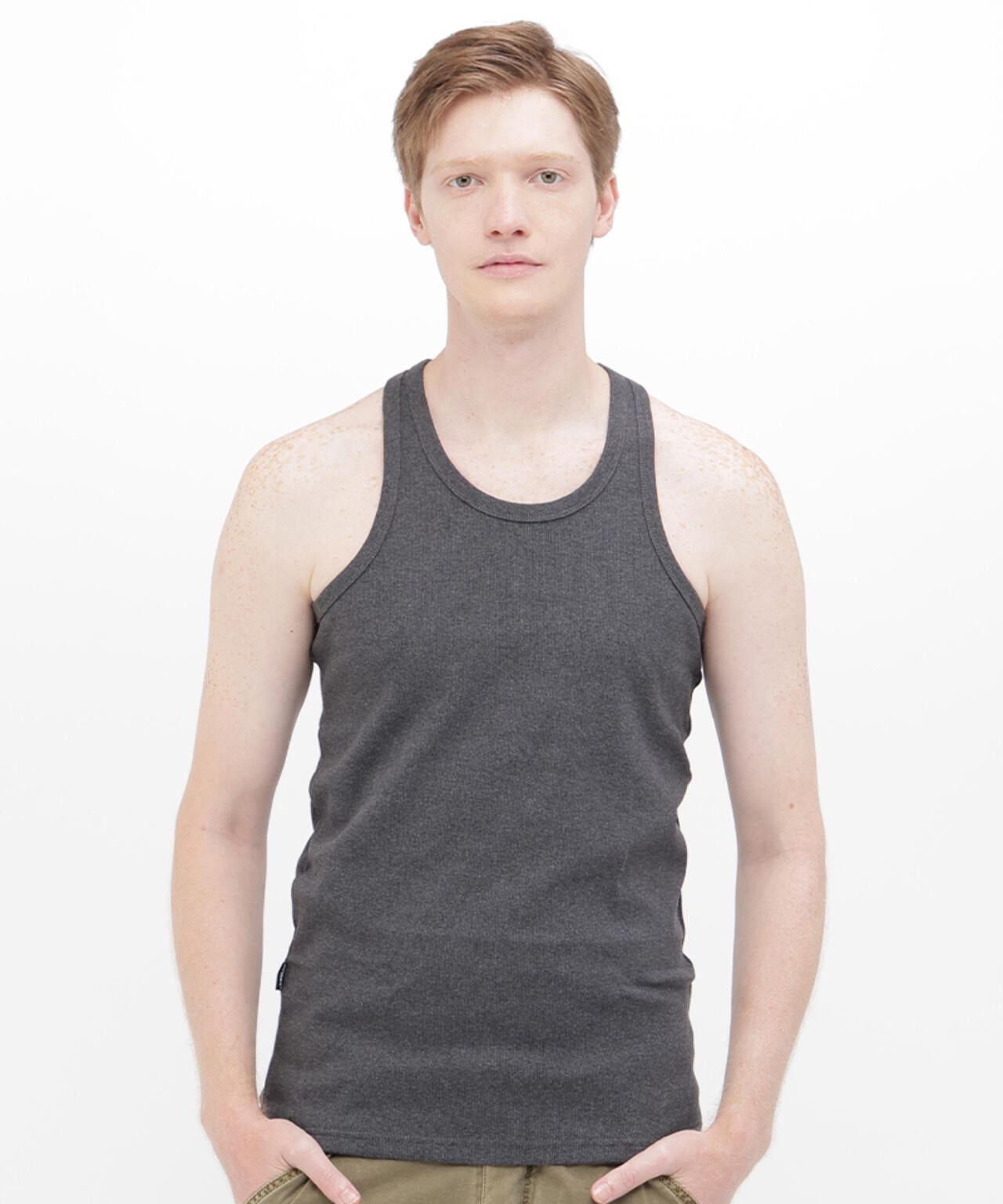 《DAILY/デイリー》RIB TANK TOP BACK CROSS/リブ タンクトップ バッククロス  デイリーウェア