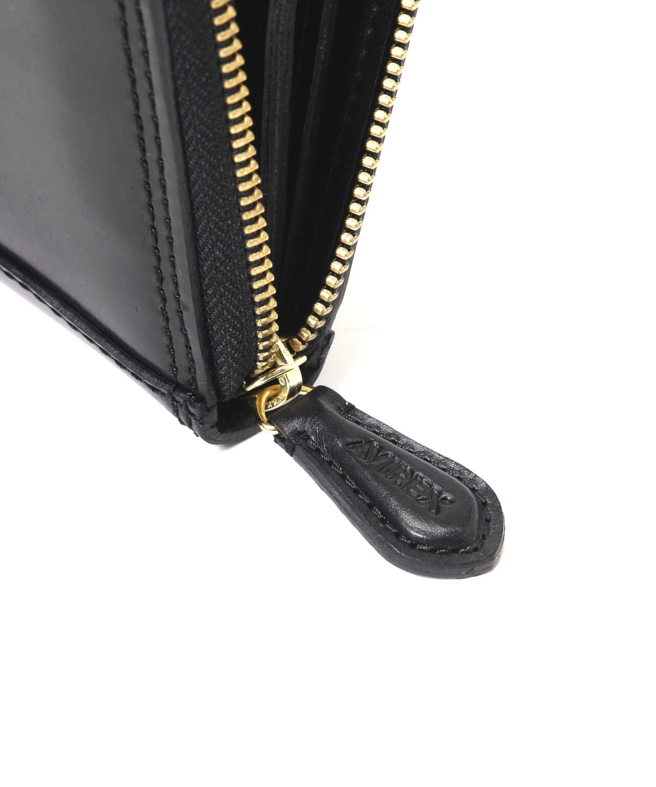 《AVIREX / HORWEEN》SHELL CORDOVAN ROUND ZIPPER LONG WALLET /