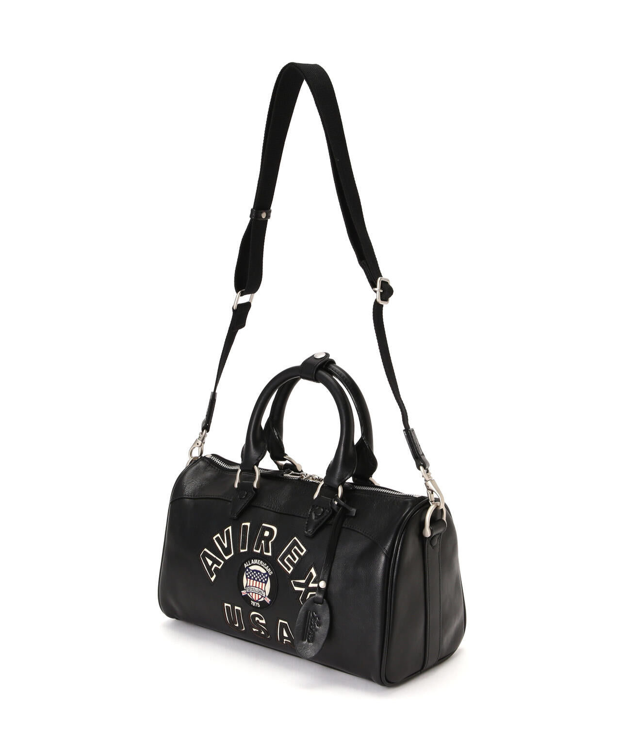 VARSITY LEATHER MINI DUFFLE BAG/バーシティーミニダッフルバッグ
