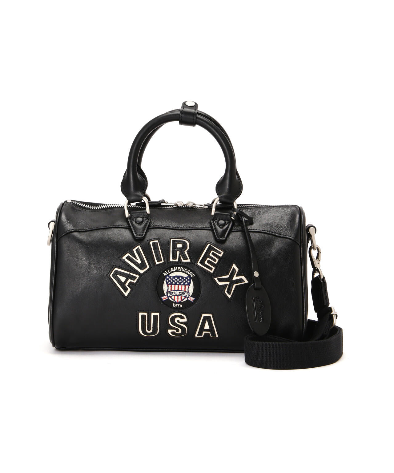 VARSITY LEATHER MINI DUFFLE BAG/バーシティーミニダッフルバッグ
