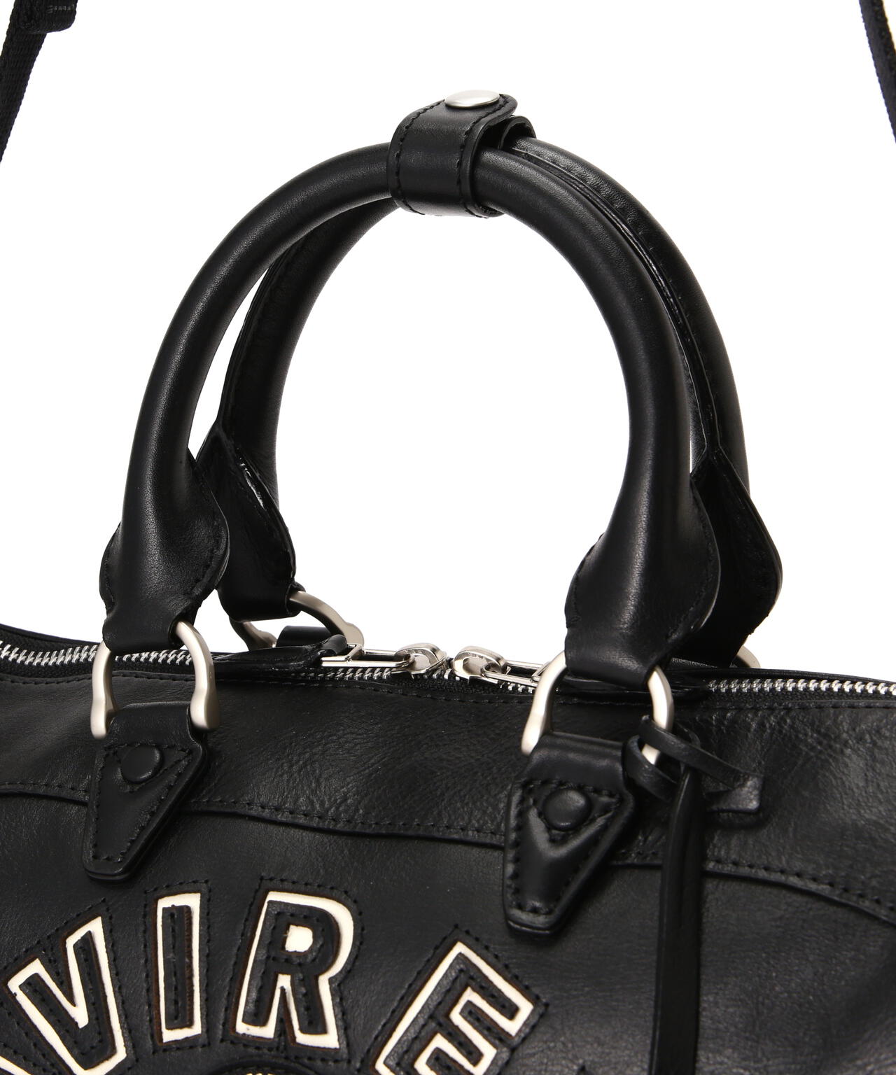 VARSITY LEATHER MINI DUFFLE BAG/バーシティーミニダッフルバッグ