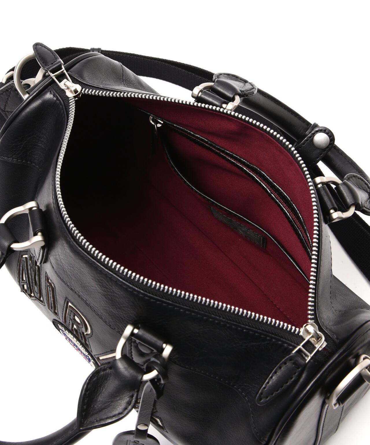VARSITY LEATHER MINI DUFFLE BAG/バーシティーミニダッフルバッグ