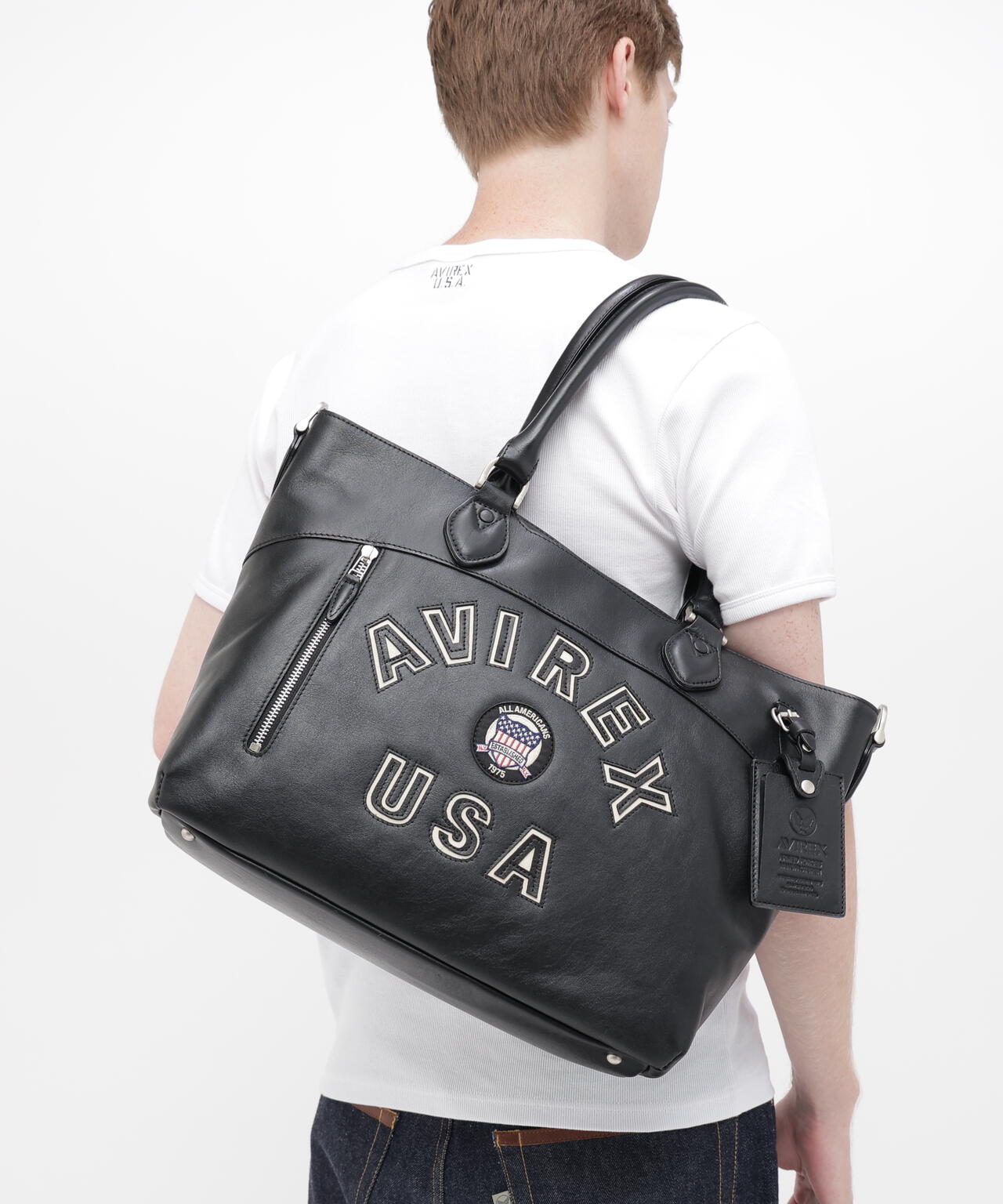 VARSITY LEAHER 2WAY TOTE BAG / AVX5627
