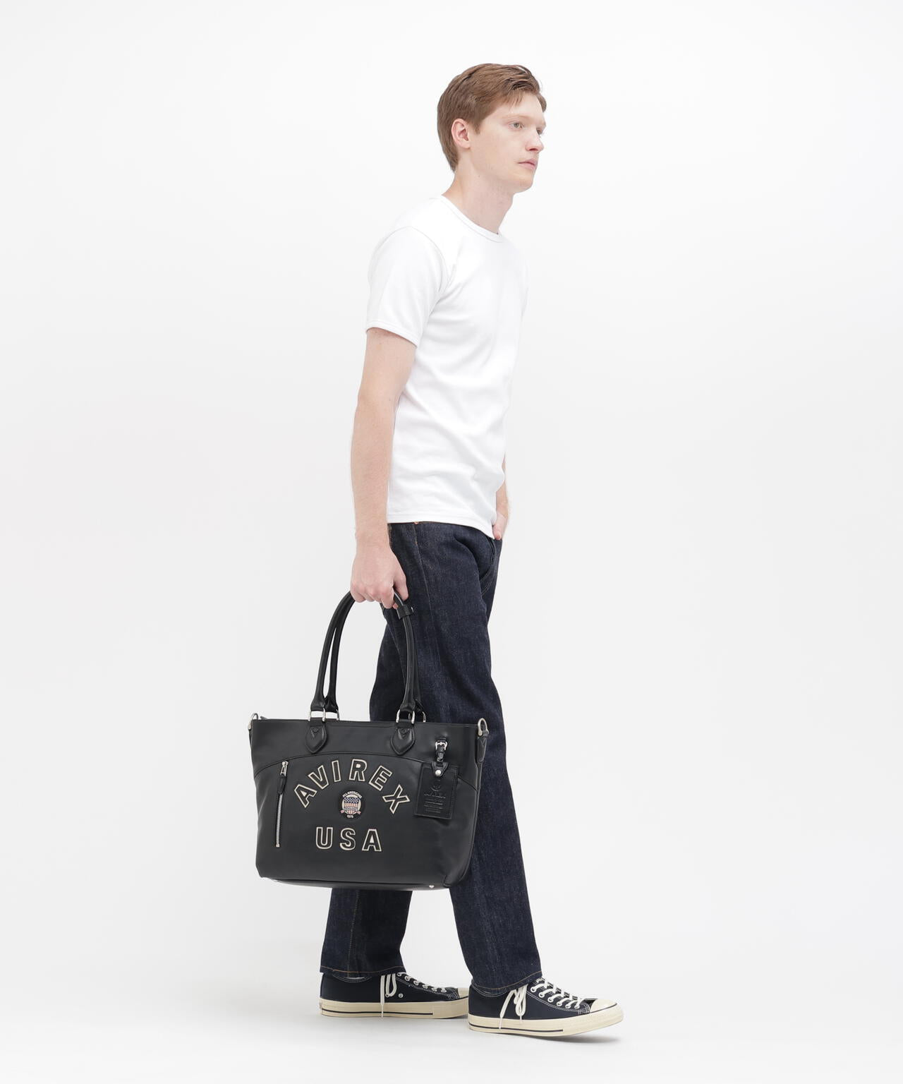 VARSITY LEAHER 2WAY TOTE BAG / AVX5627