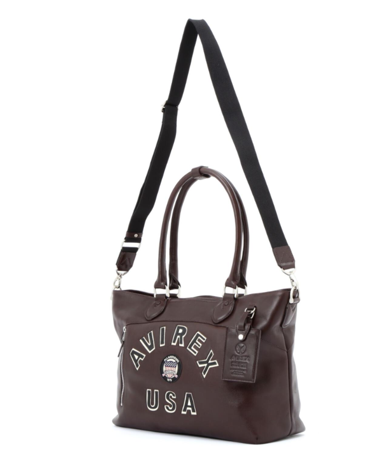 VARSITY LEAHER 2WAY TOTE BAG / AVX5627