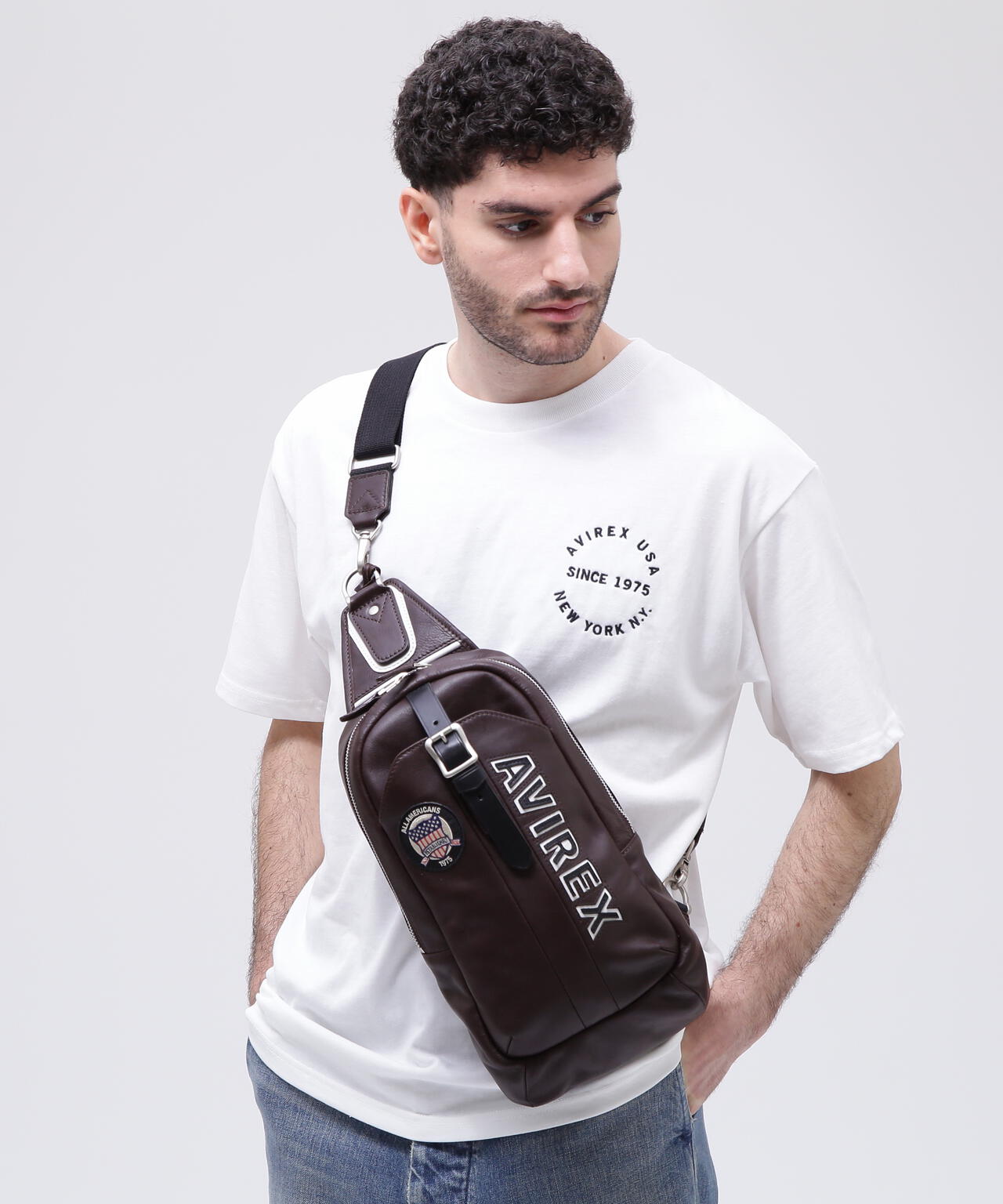 VARSITY LEATHER ONE SHOULDER BAG / AVX5629