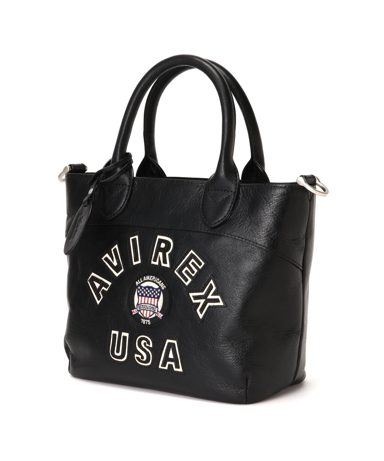 VARSITY LEATHER MINI TOTE BAG / AVX5626
