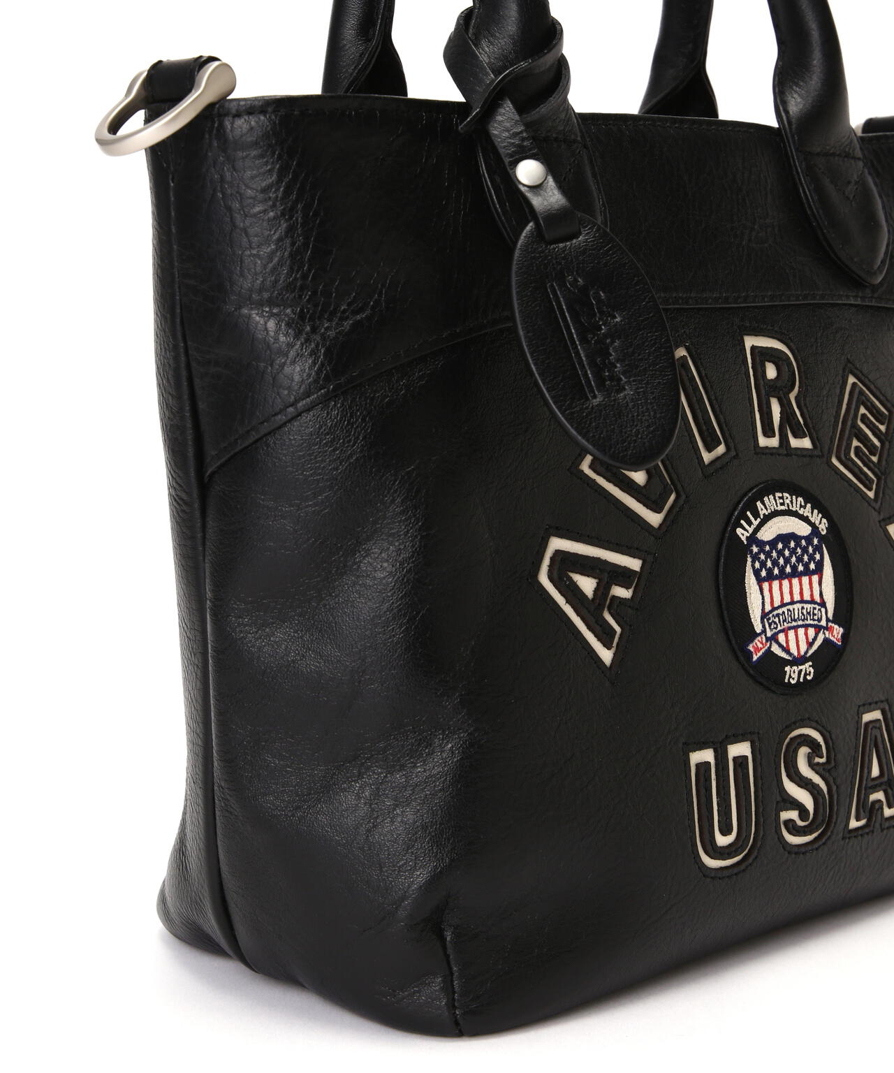 VARSITY LEATHER MINI TOTE BAG / AVX5626