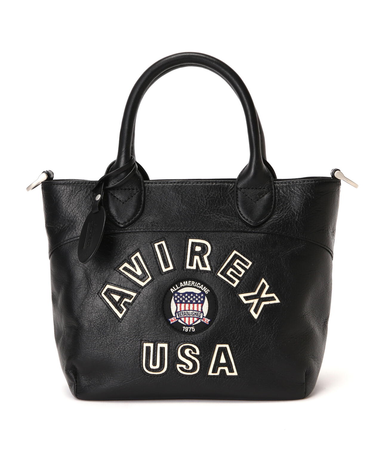 VARSITY LEATHER MINI TOTE BAG / AVX5626