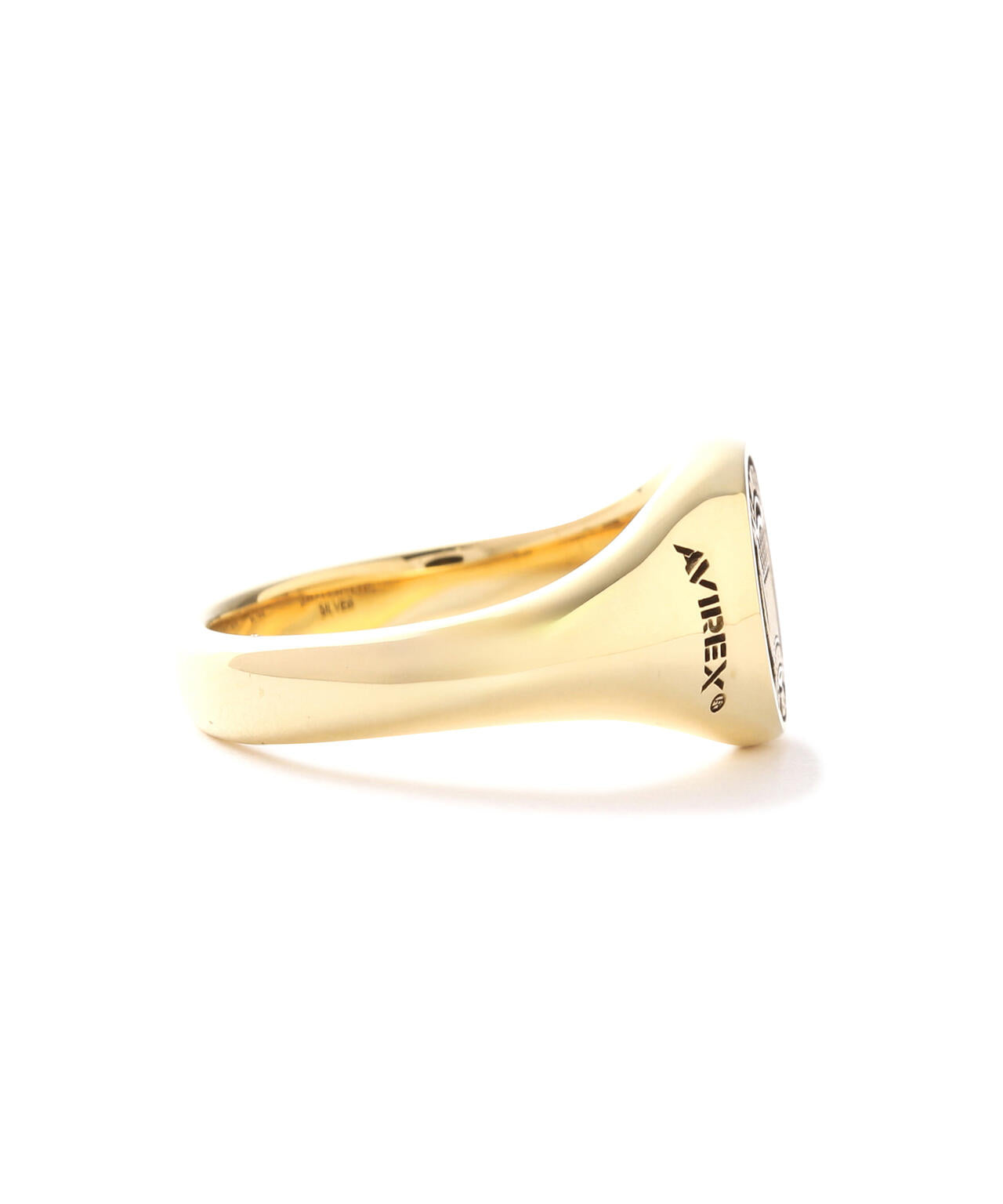 《AVIREXby J.H.M CO.，LTD. 》"VARSITY" SIGNATURE RING GOLD PLATED /