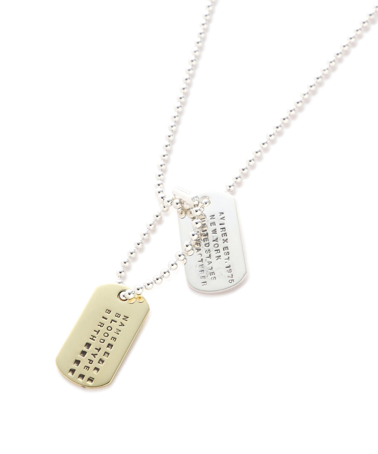 《AVIREXby J.H.M CO.，LTD. 》"SURPLUS" DOGTAG NECKLACE / "サープラス" ドッグタグ