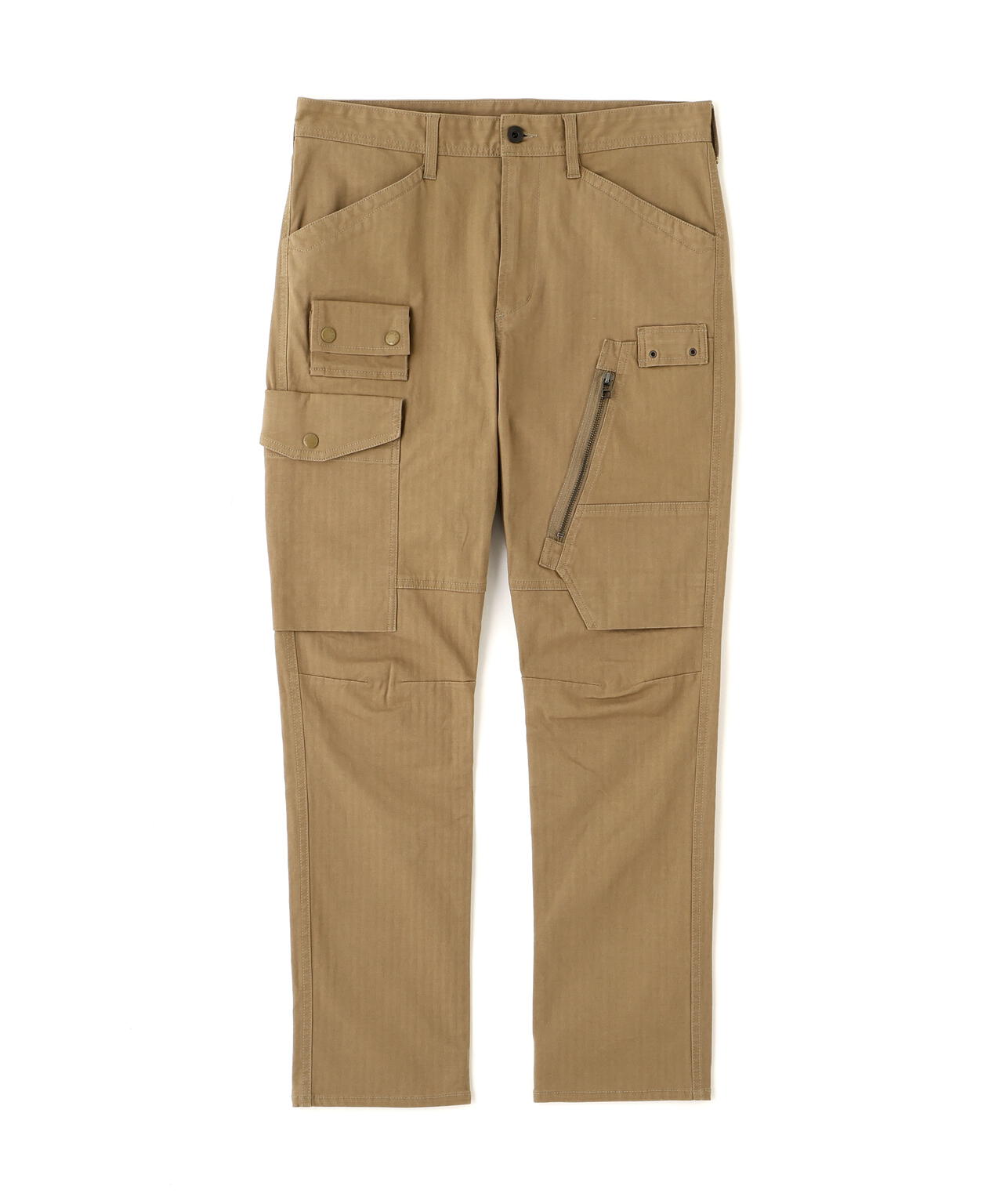 STRETCH HERRINGBONE CARGO PANTS