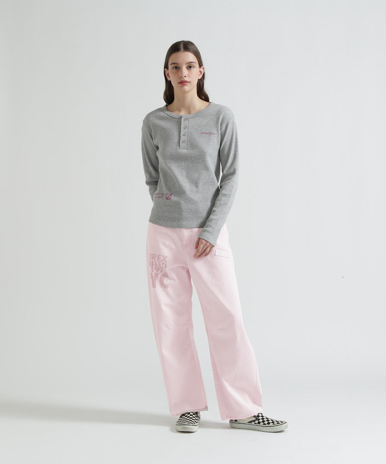 WAPPEN BARREL LEG DENIM PANTS