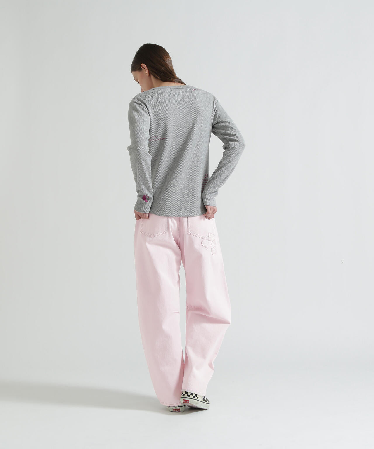 WAPPEN BARREL LEG DENIM PANTS