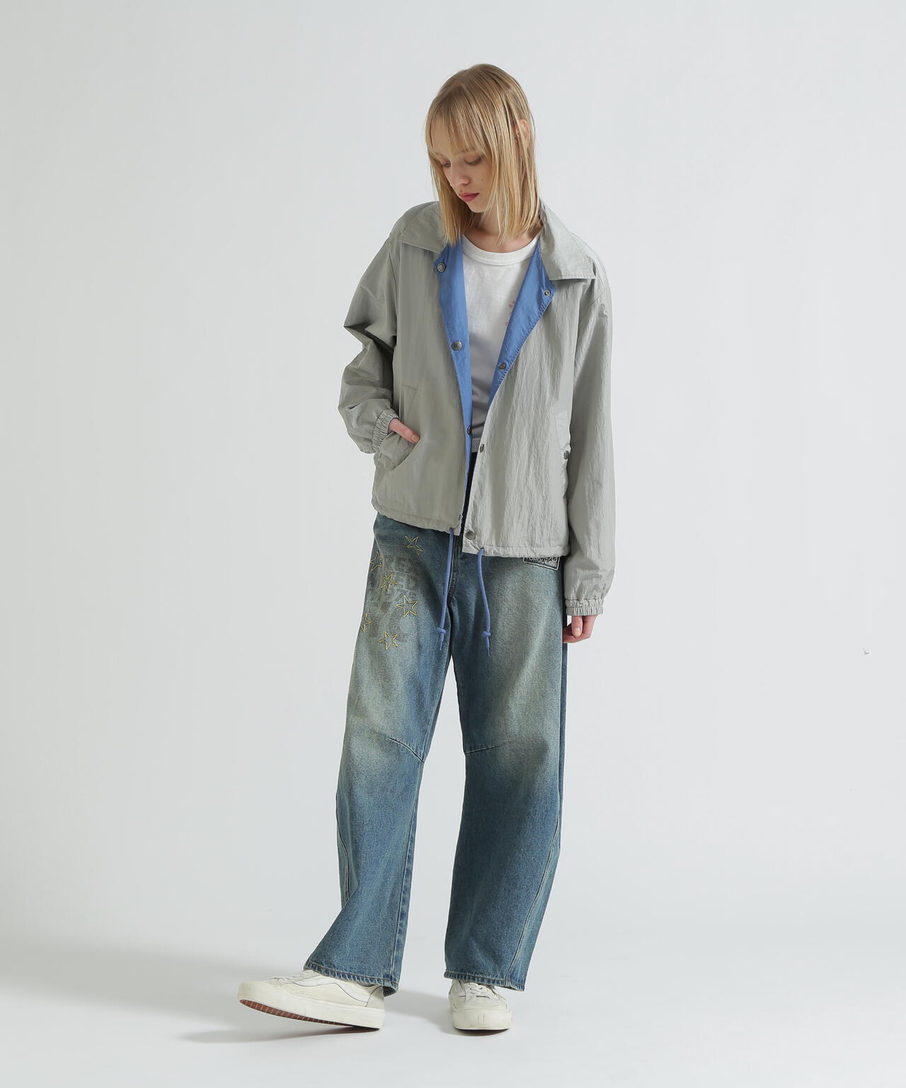 WAPPEN BARREL LEG DENIM PANTS
