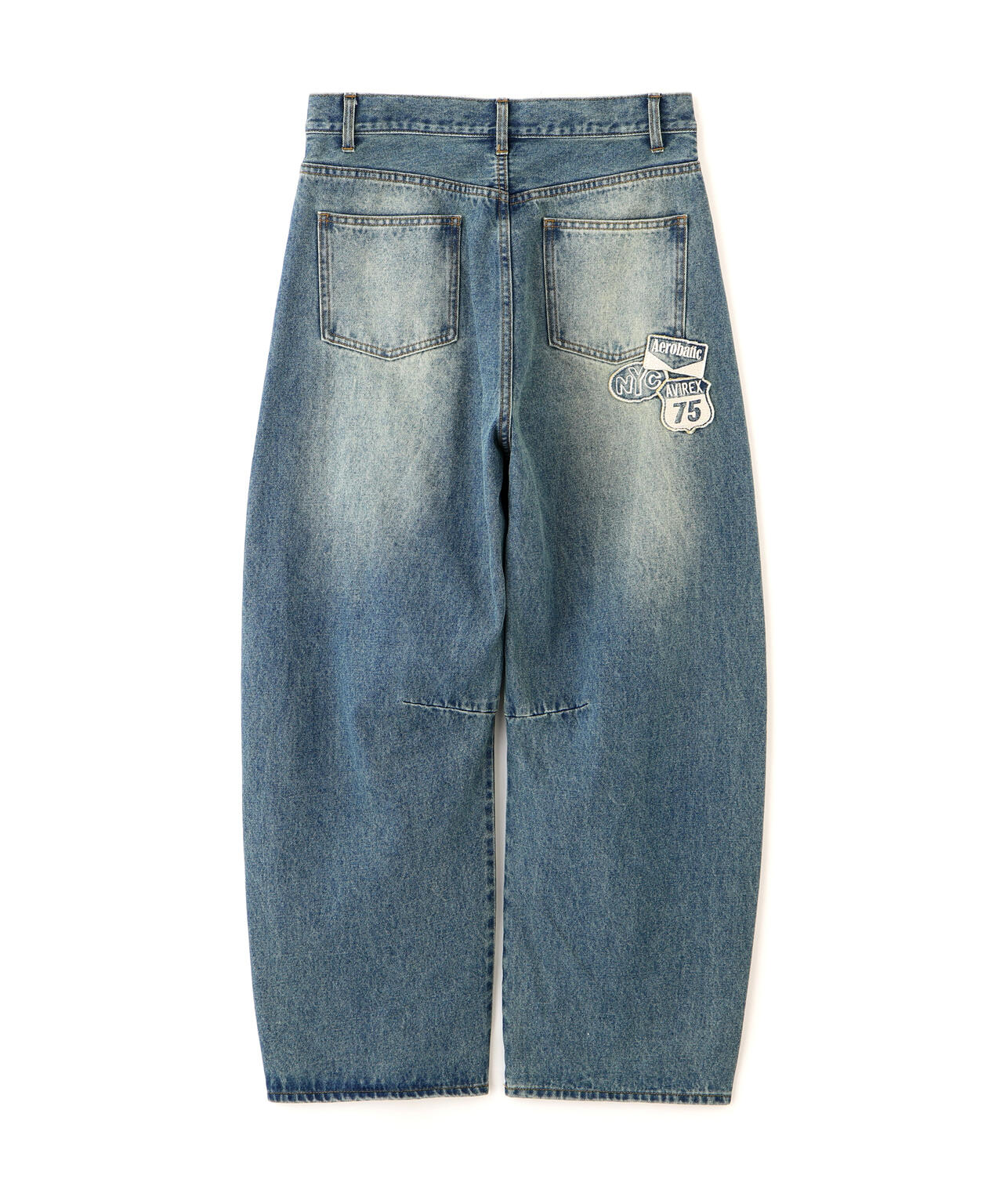 WAPPEN BARREL LEG DENIM PANTS