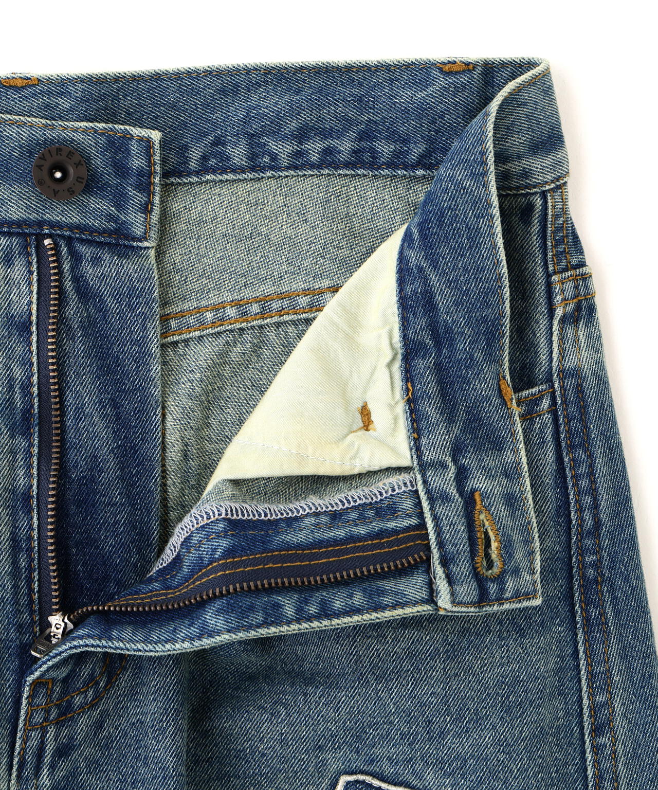 WAPPEN BARREL LEG DENIM PANTS
