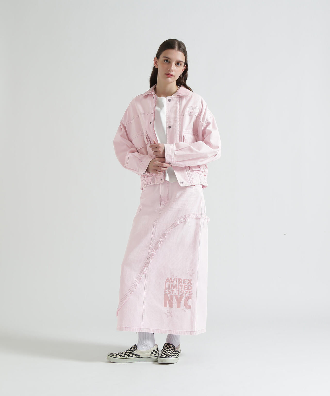 WAPPEN DENIM LONG SKIRT