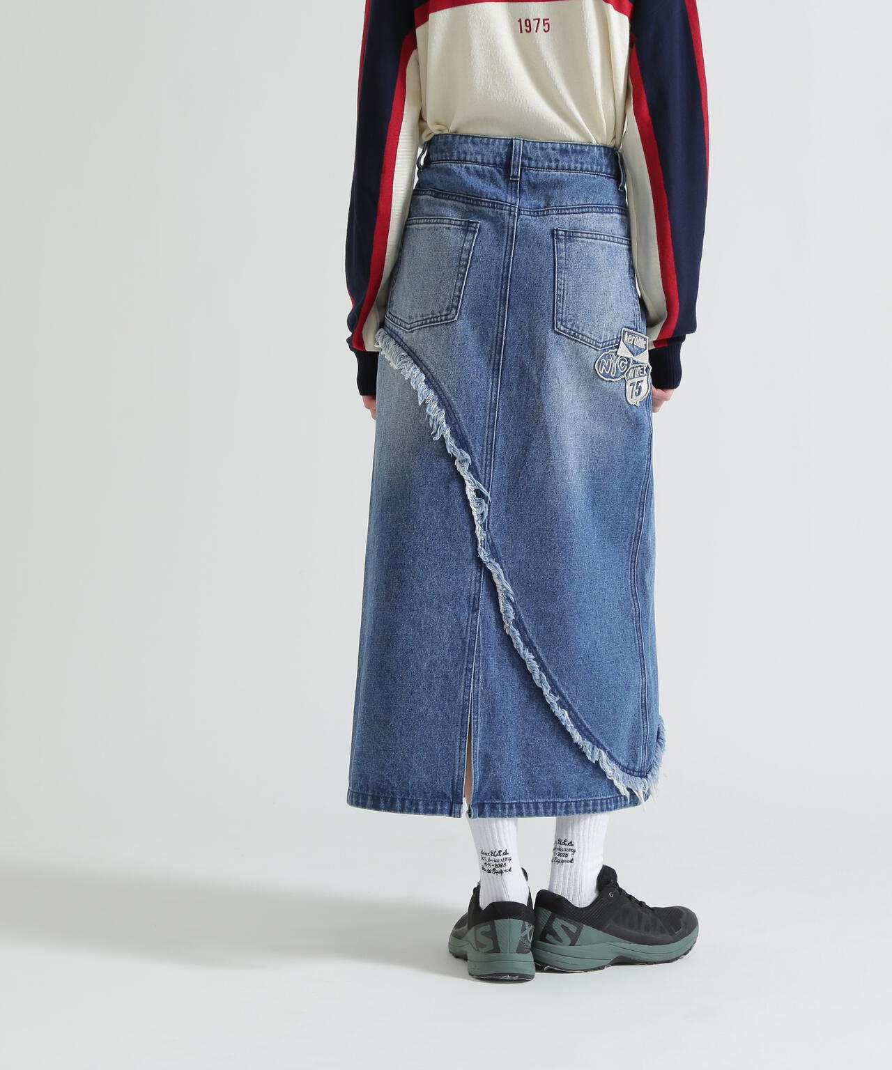 WAPPEN DENIM LONG SKIRT