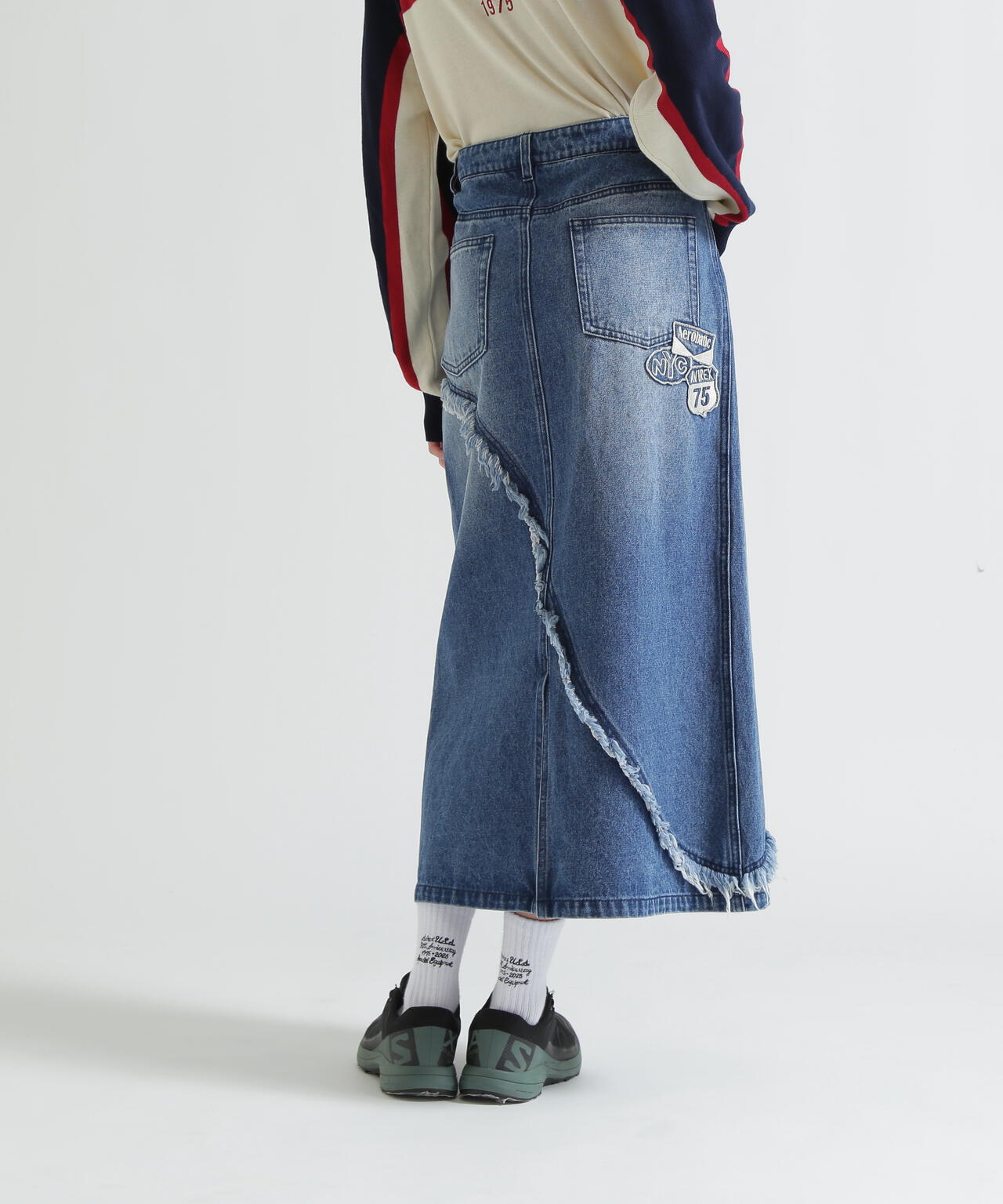 WAPPEN DENIM LONG SKIRT