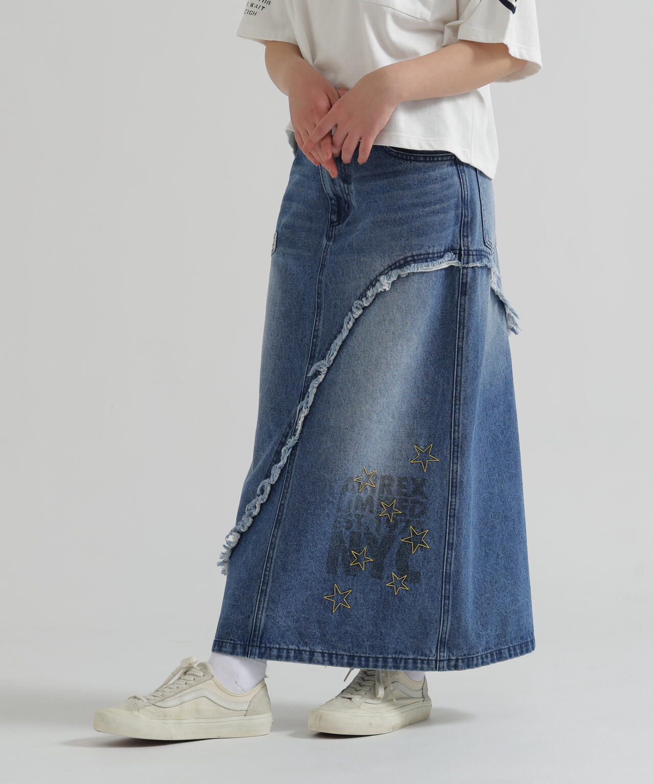 WAPPEN DENIM LONG SKIRT