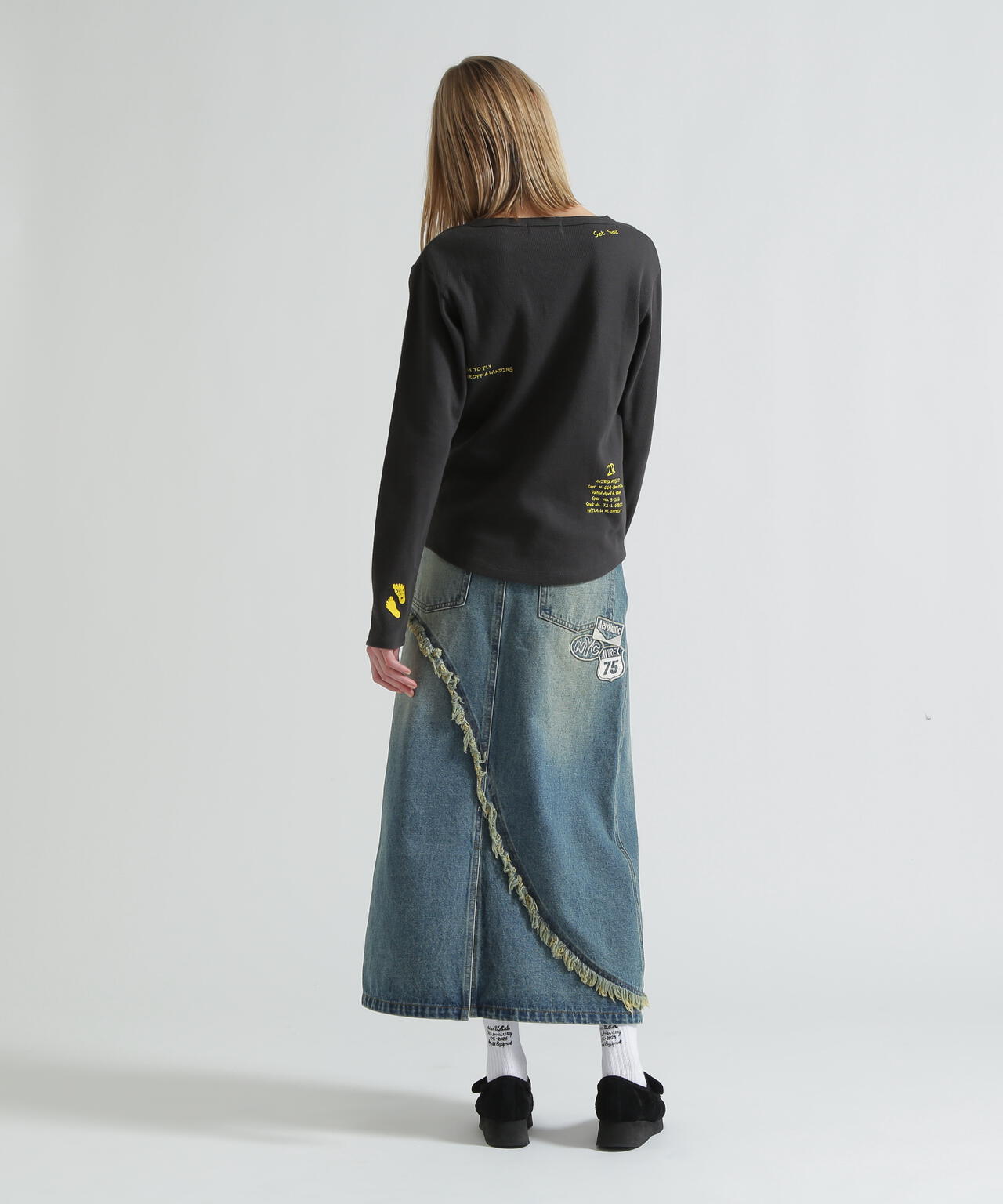 WAPPEN DENIM LONG SKIRT