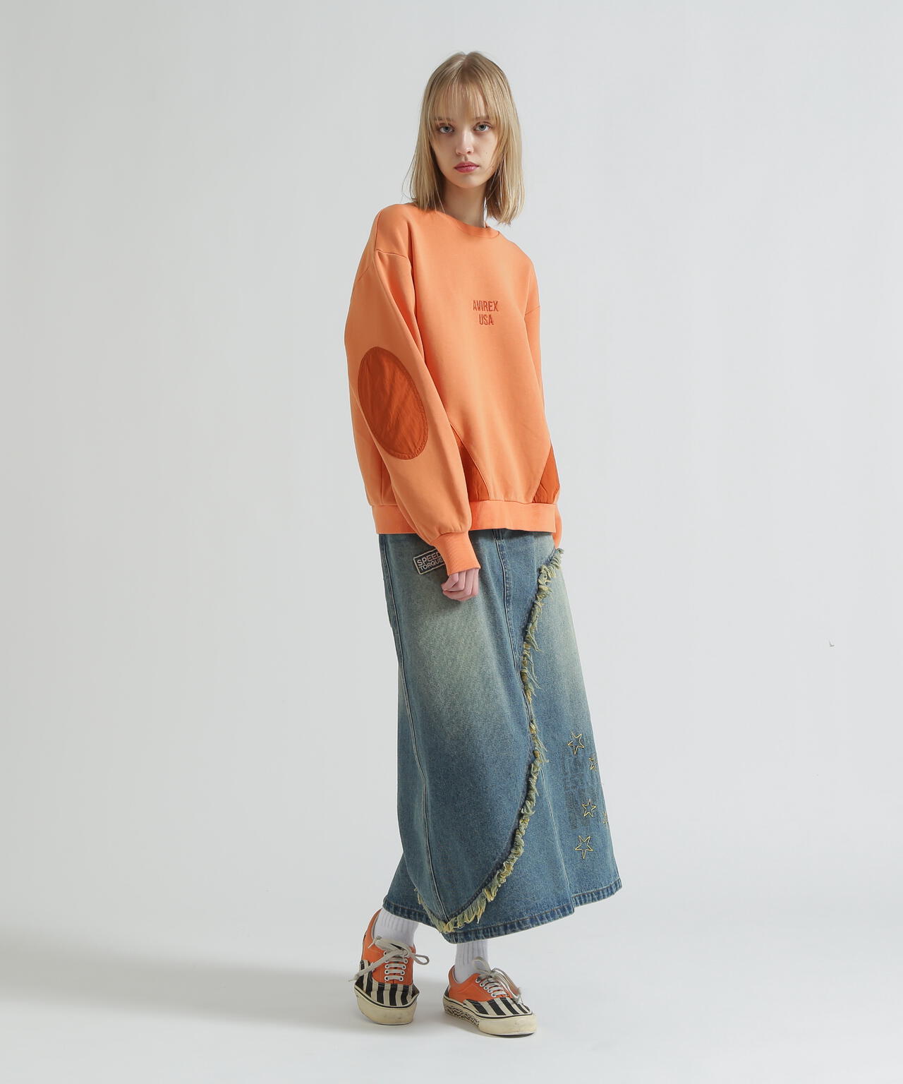 WAPPEN DENIM LONG SKIRT