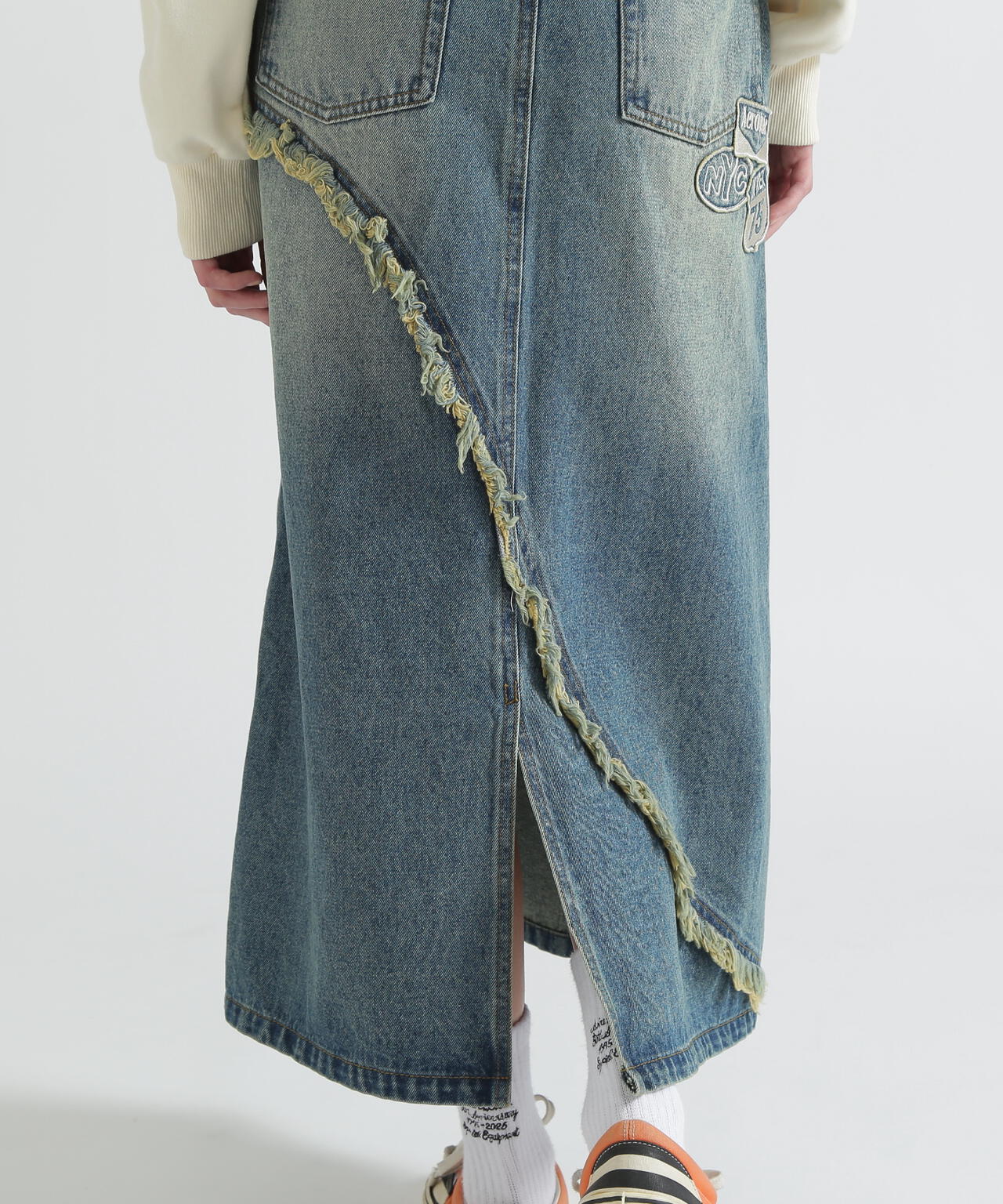WAPPEN DENIM LONG SKIRT