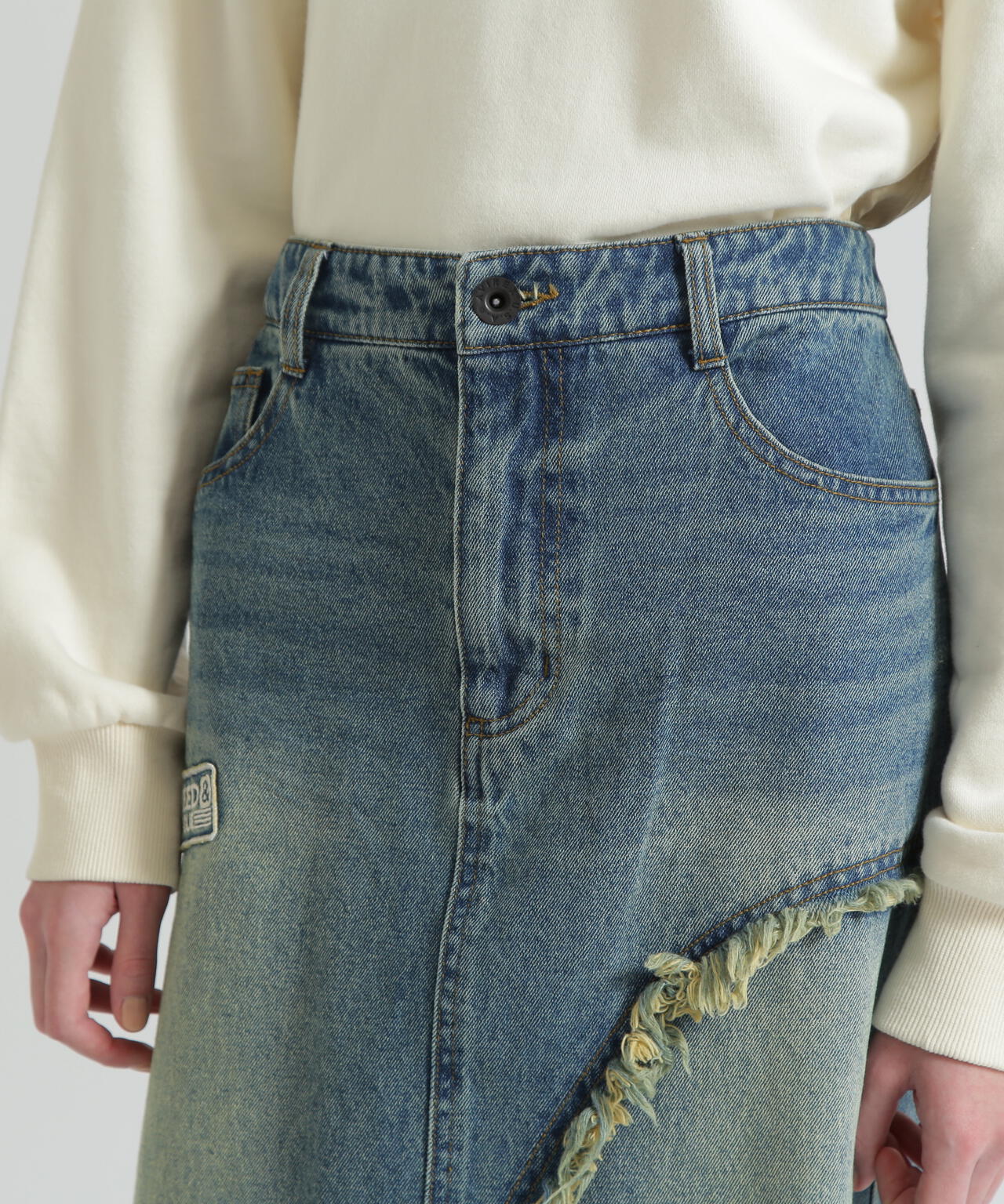 WAPPEN DENIM LONG SKIRT