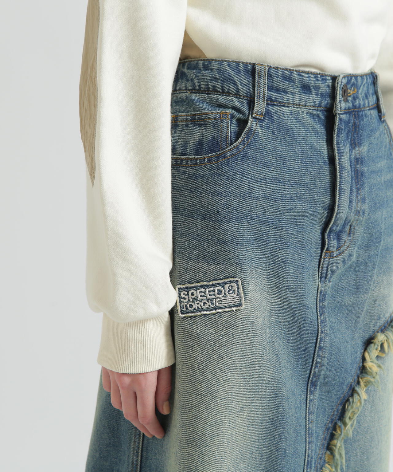 WAPPEN DENIM LONG SKIRT