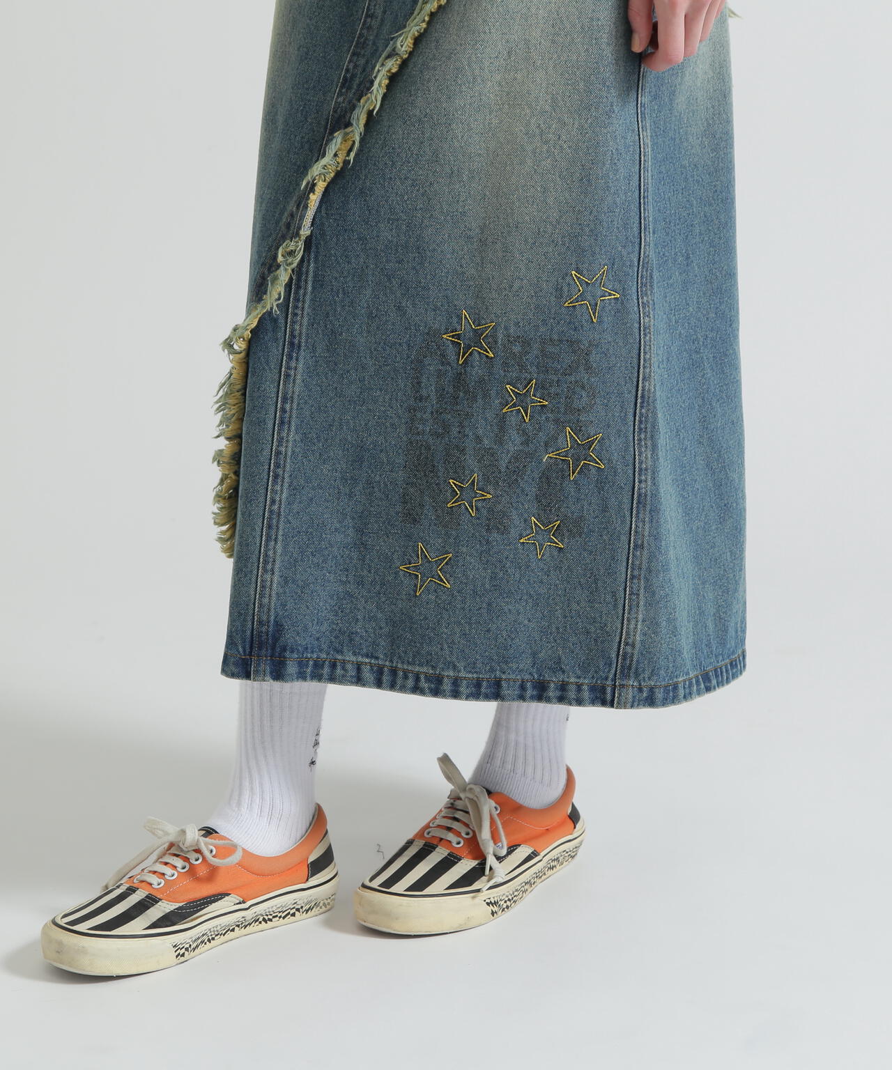 WAPPEN DENIM LONG SKIRT