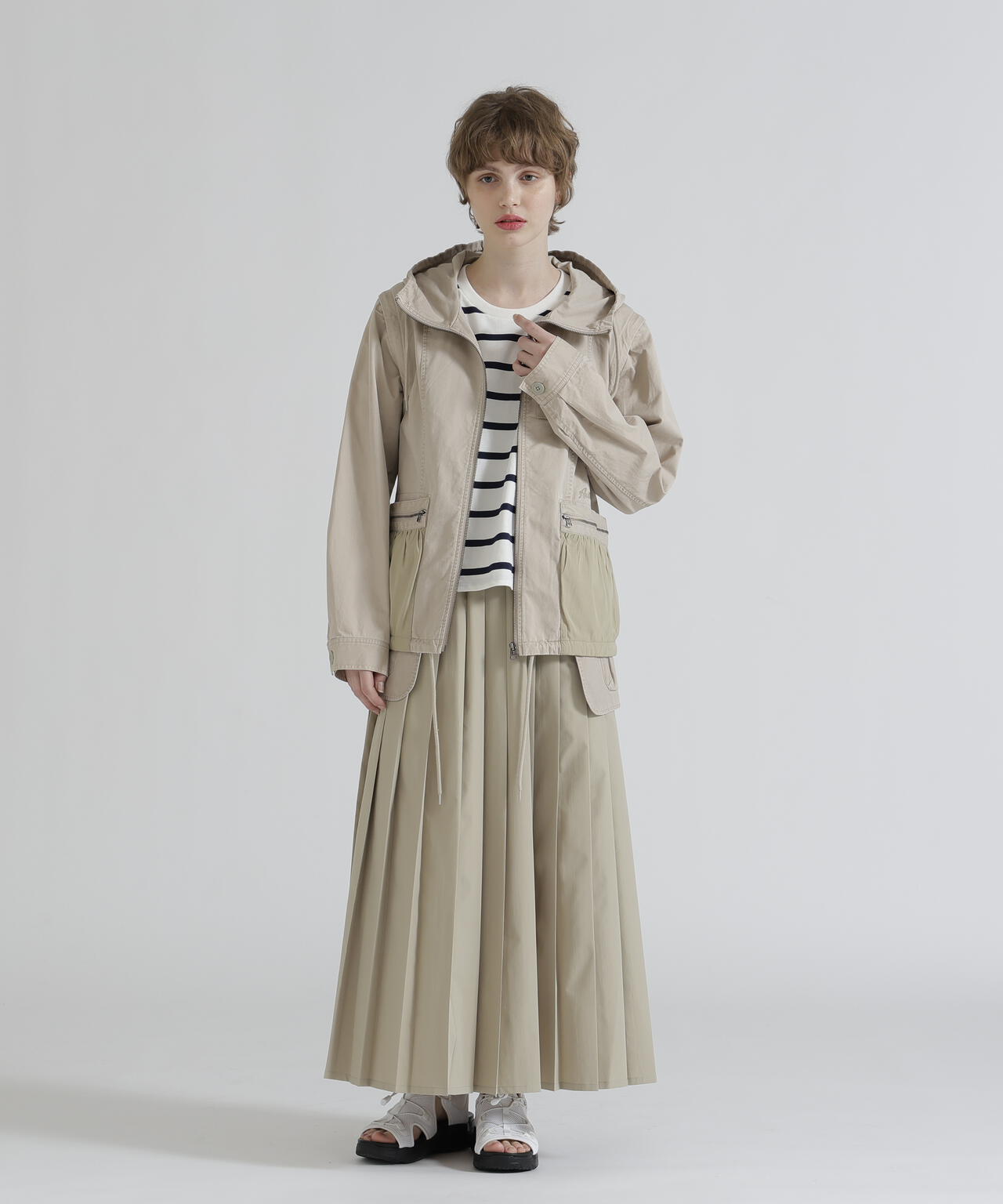 MILITARY POCKET BELT POUCH PLEATED SKIRT