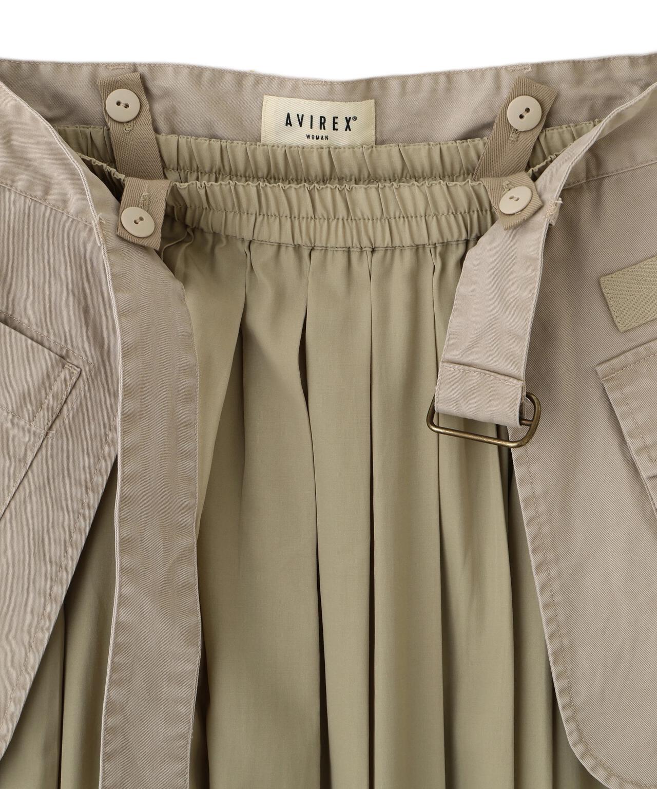 MILITARY POCKET BELT POUCH PLEATED SKIRT