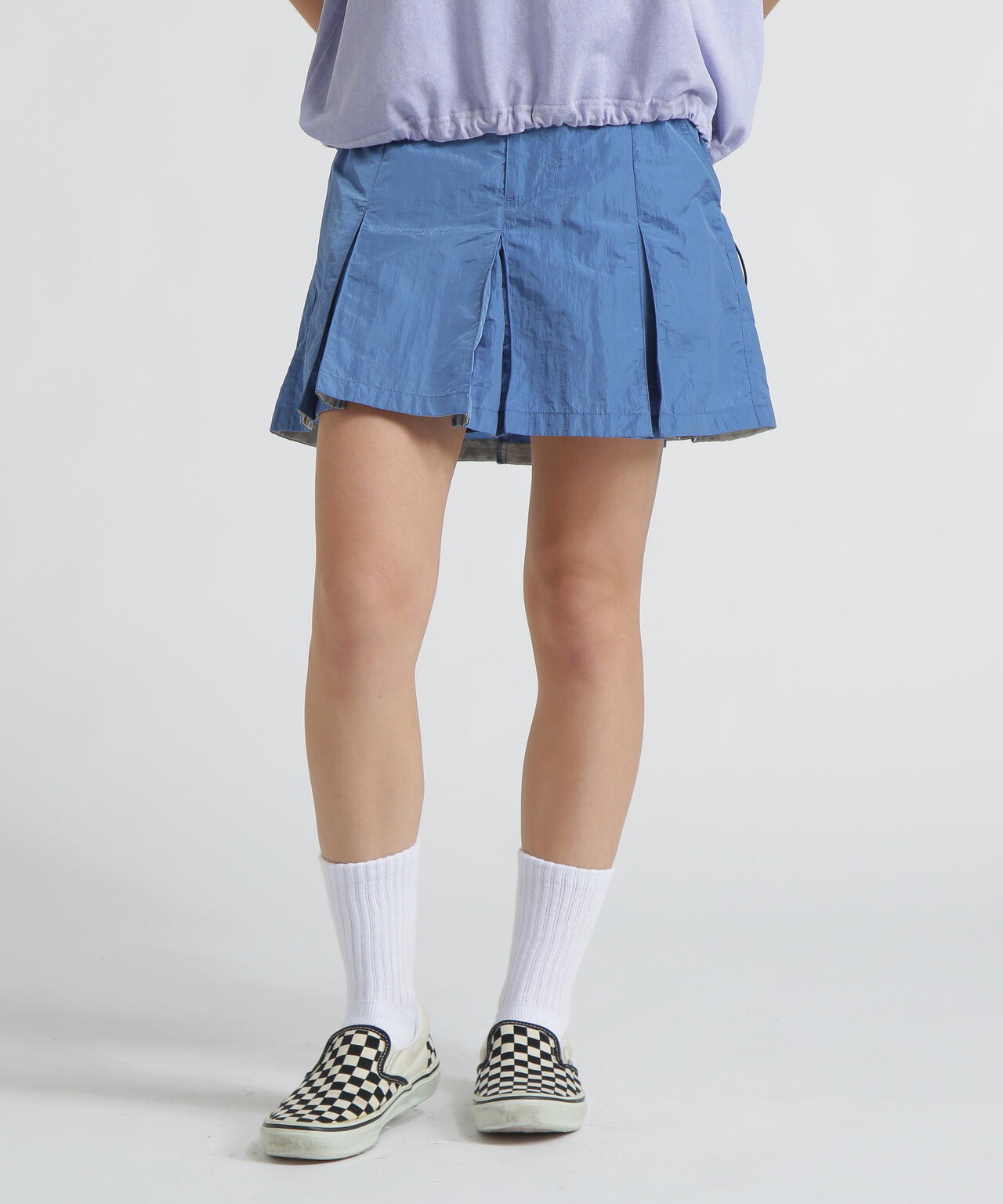 NYLON SKIRT-LIKE PLEATED SKIRT