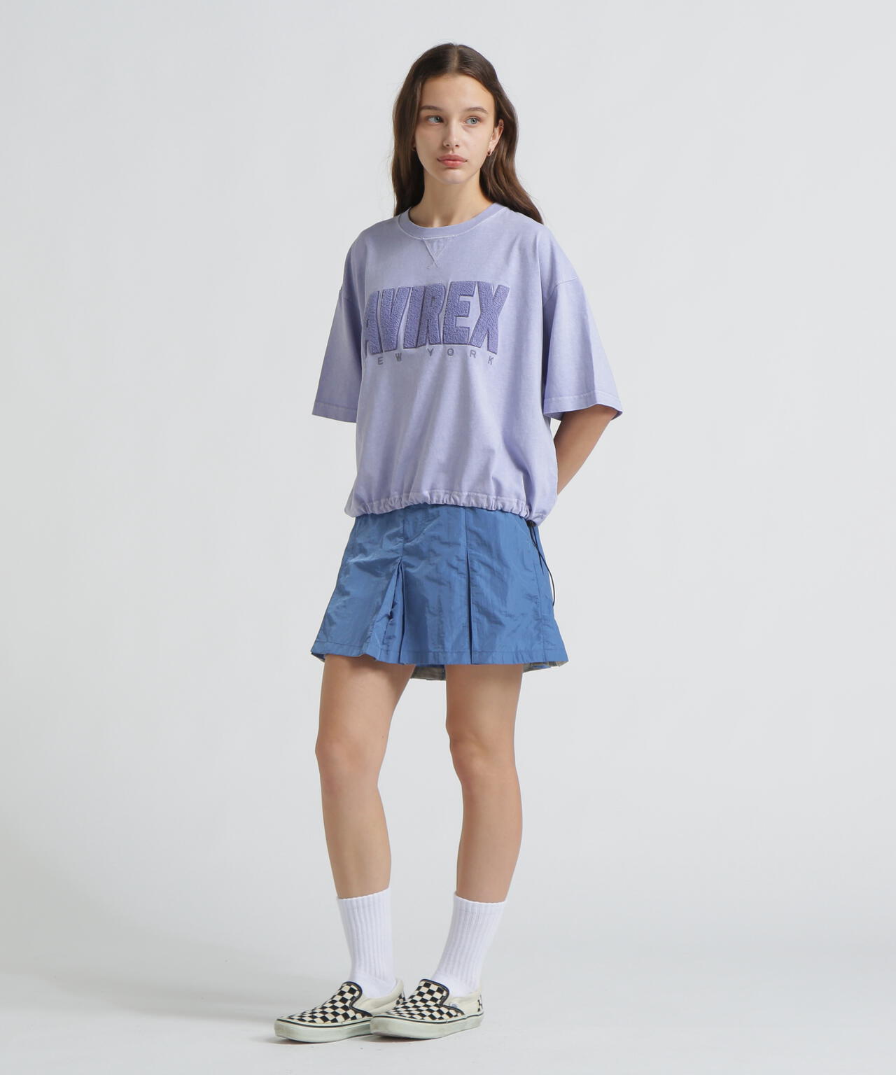 NYLON SKIRT-LIKE PLEATED SKIRT