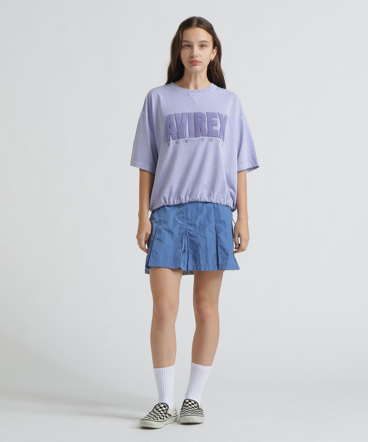 NYLON SKIRT-LIKE PLEATED SKIRT