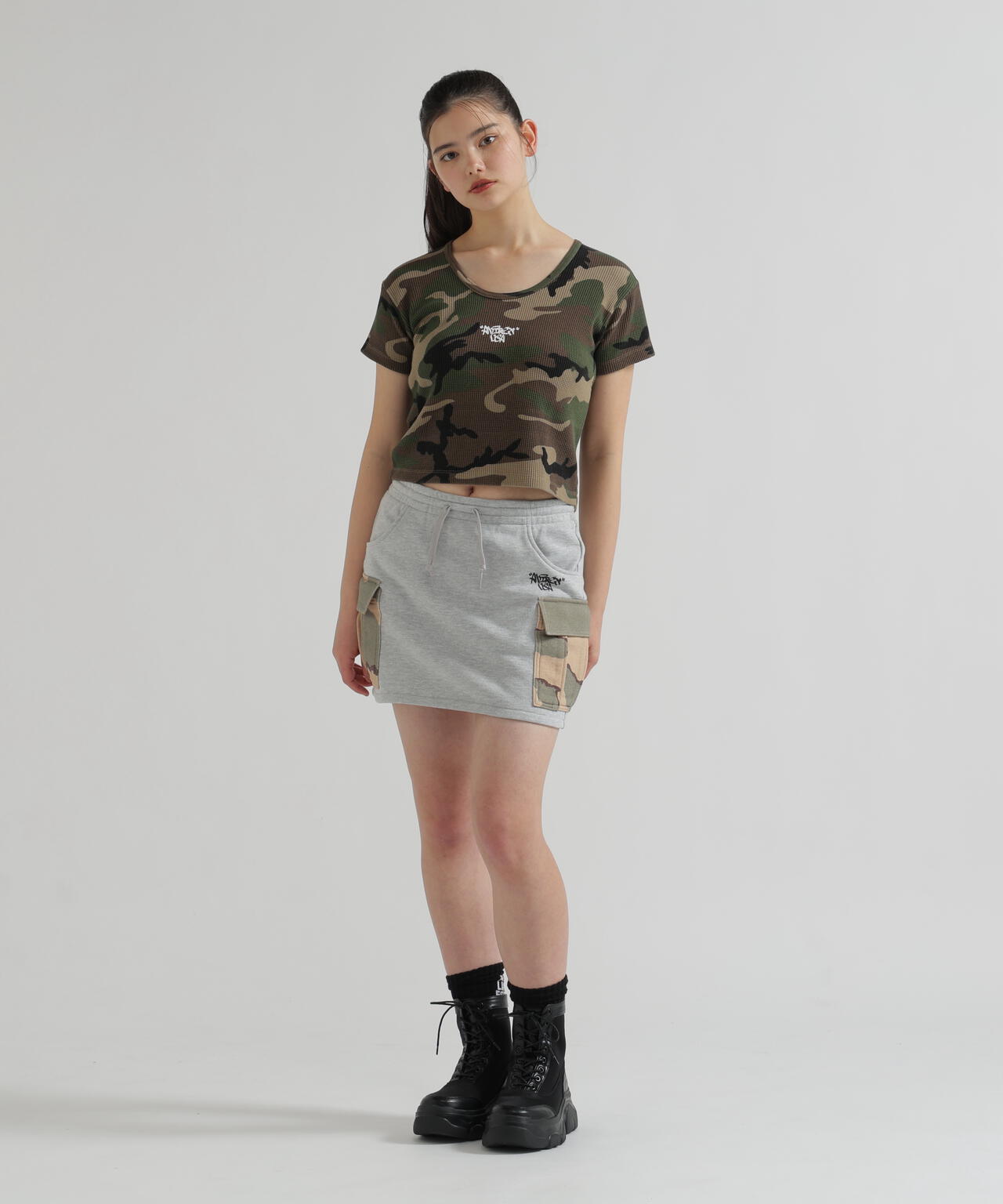 《直営店限定》CAMO SWEAT MINI SKIRT