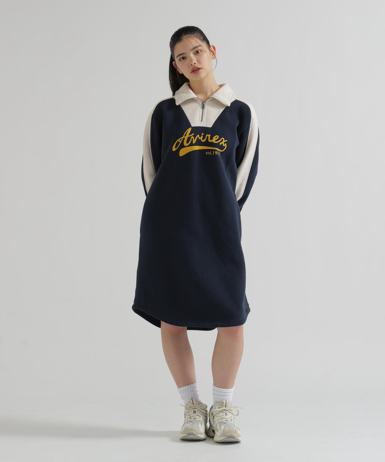BI-COLOR FLEECE LINED DRESS