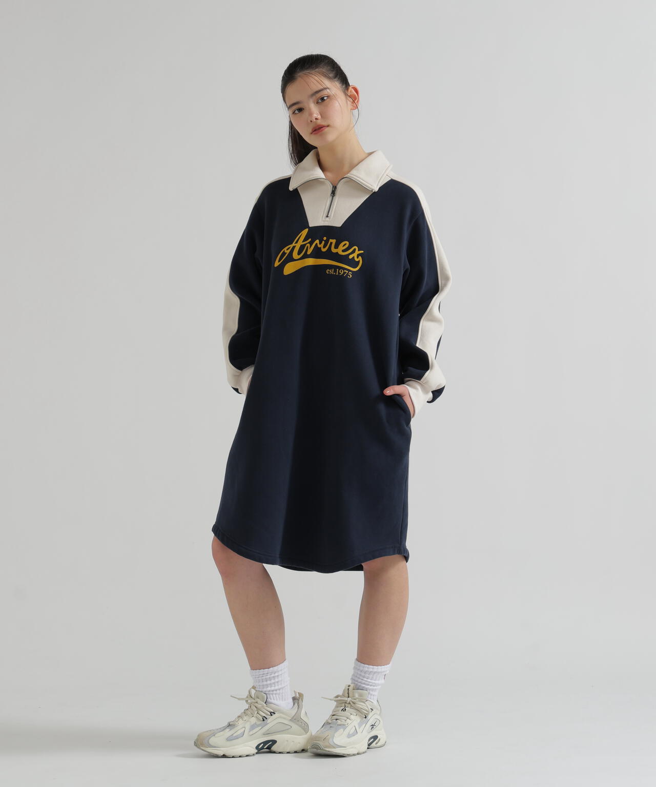 BI-COLOR FLEECE LINED DRESS