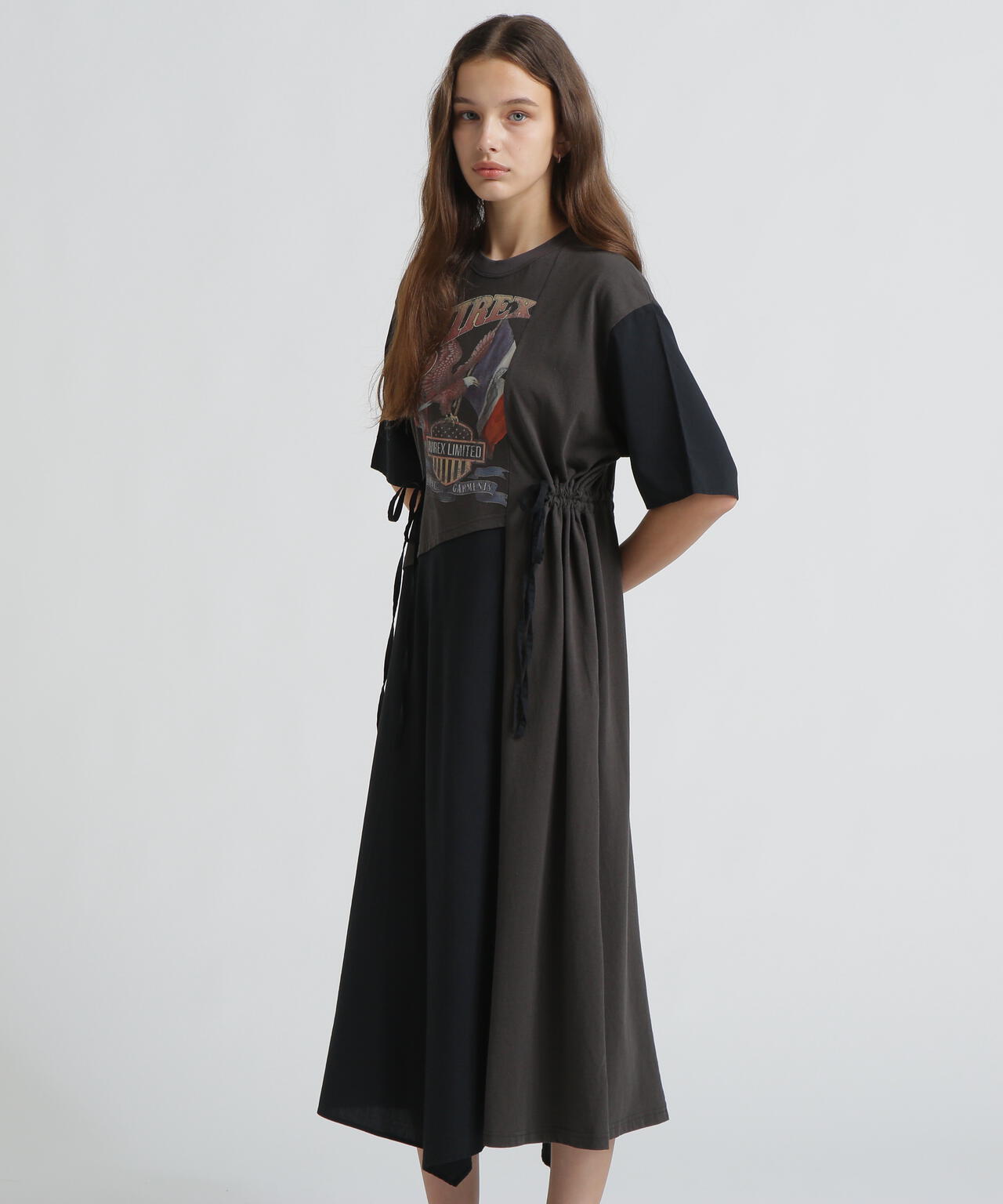 《直営店限定》REMAKE‐STYLE DRESS WITH EAGLE PRINT