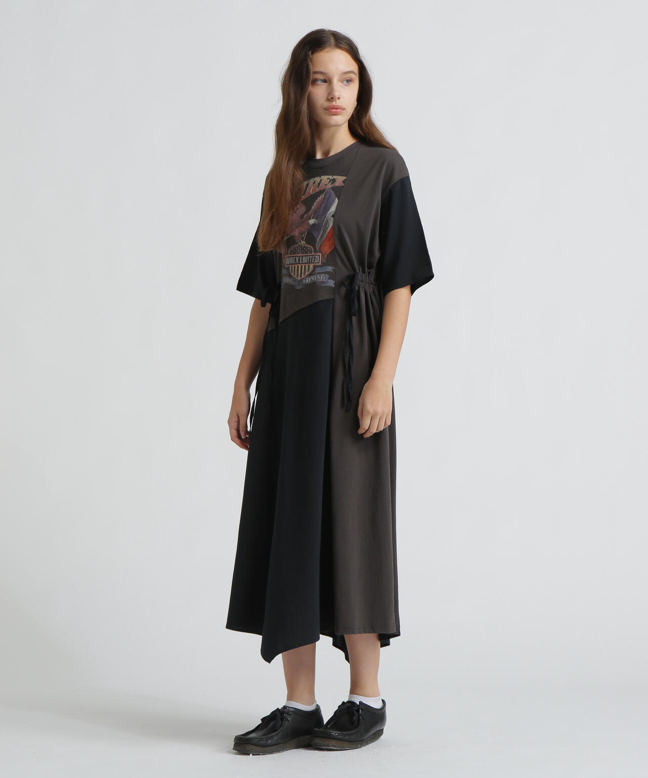 《直営店限定》REMAKE‐STYLE DRESS WITH EAGLE PRINT