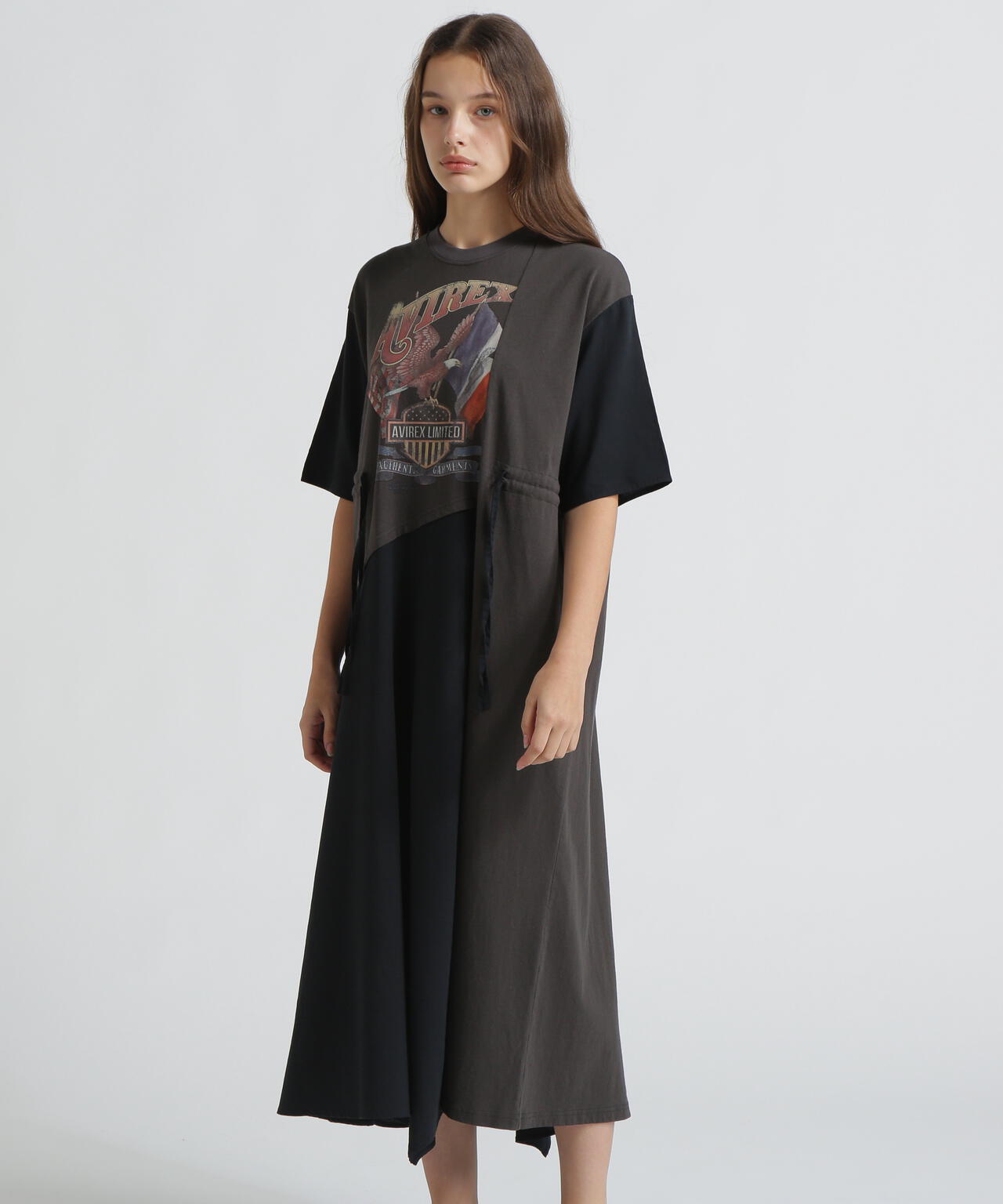 《直営店限定》REMAKE‐STYLE DRESS WITH EAGLE PRINT