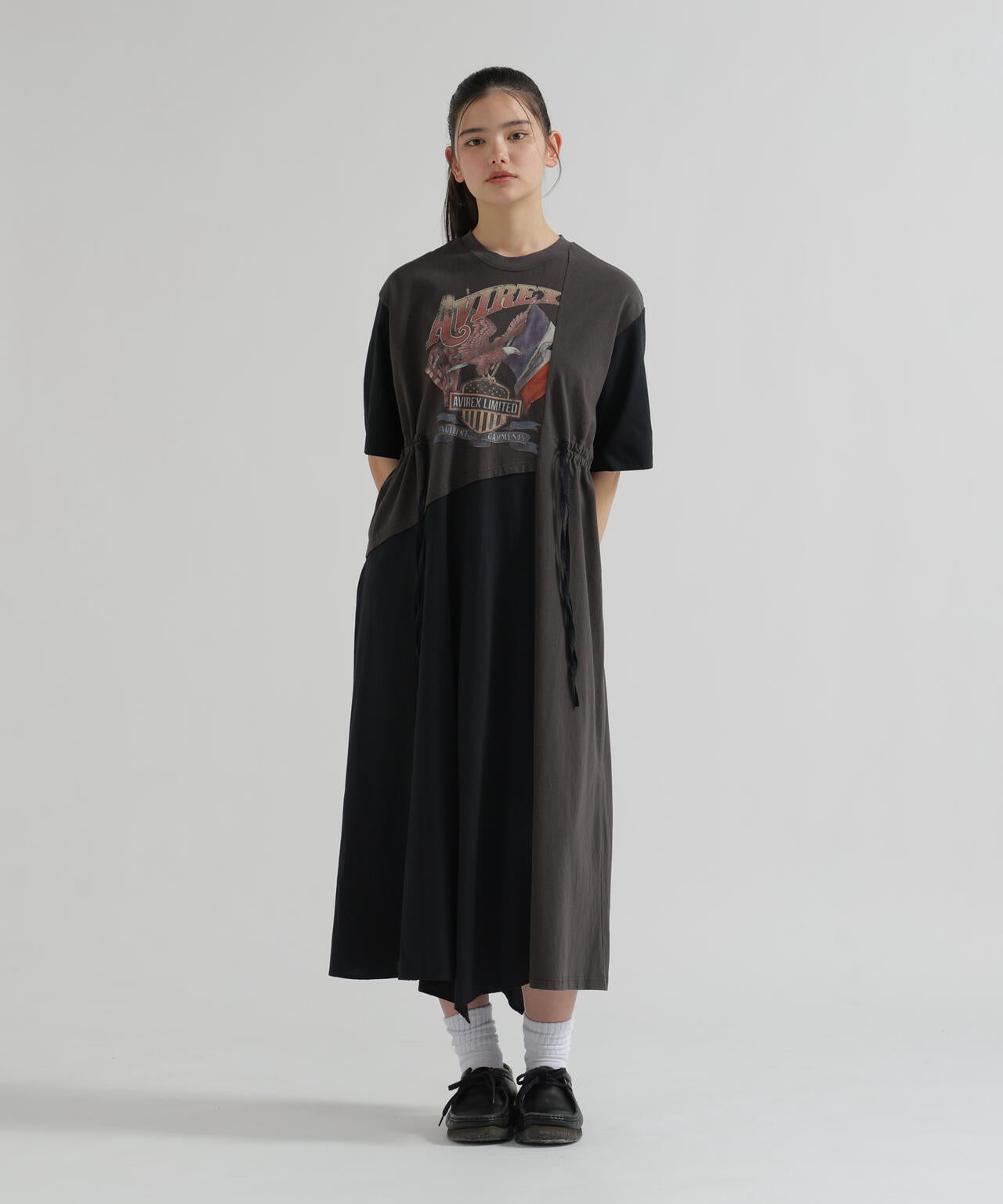 《直営店限定》REMAKE‐STYLE DRESS WITH EAGLE PRINT