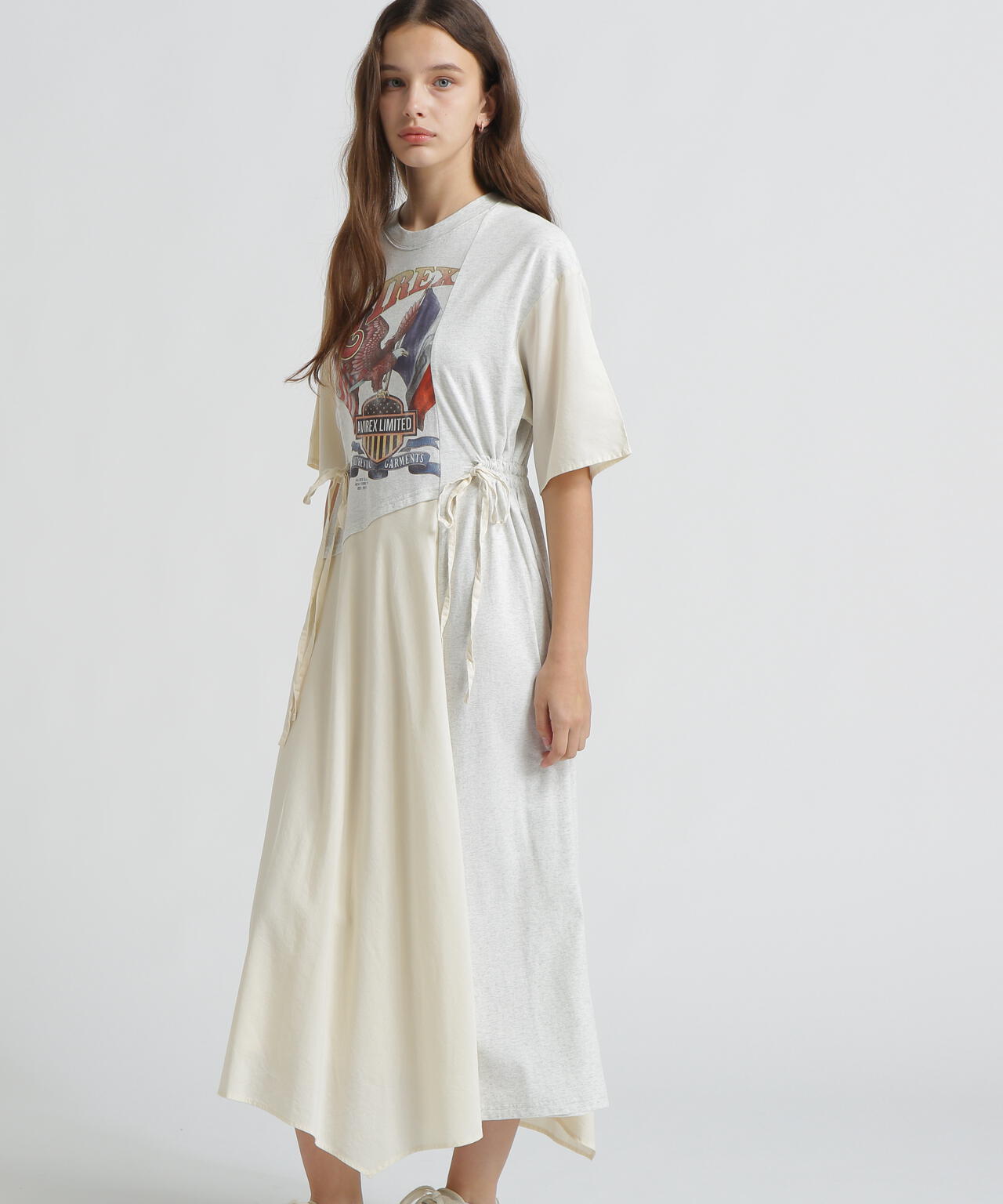 《直営店限定》REMAKE‐STYLE DRESS WITH EAGLE PRINT
