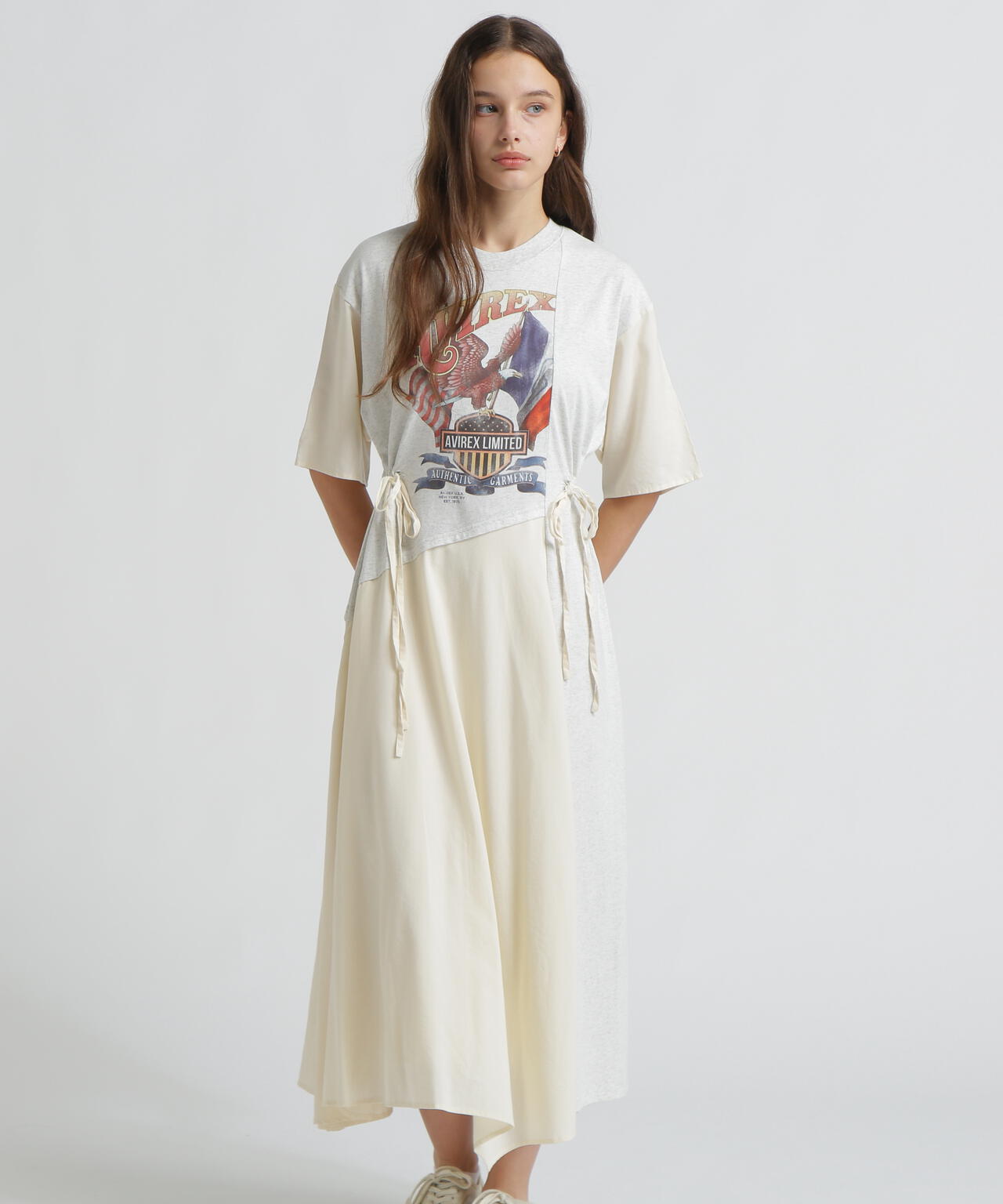 《直営店限定》REMAKE‐STYLE DRESS WITH EAGLE PRINT