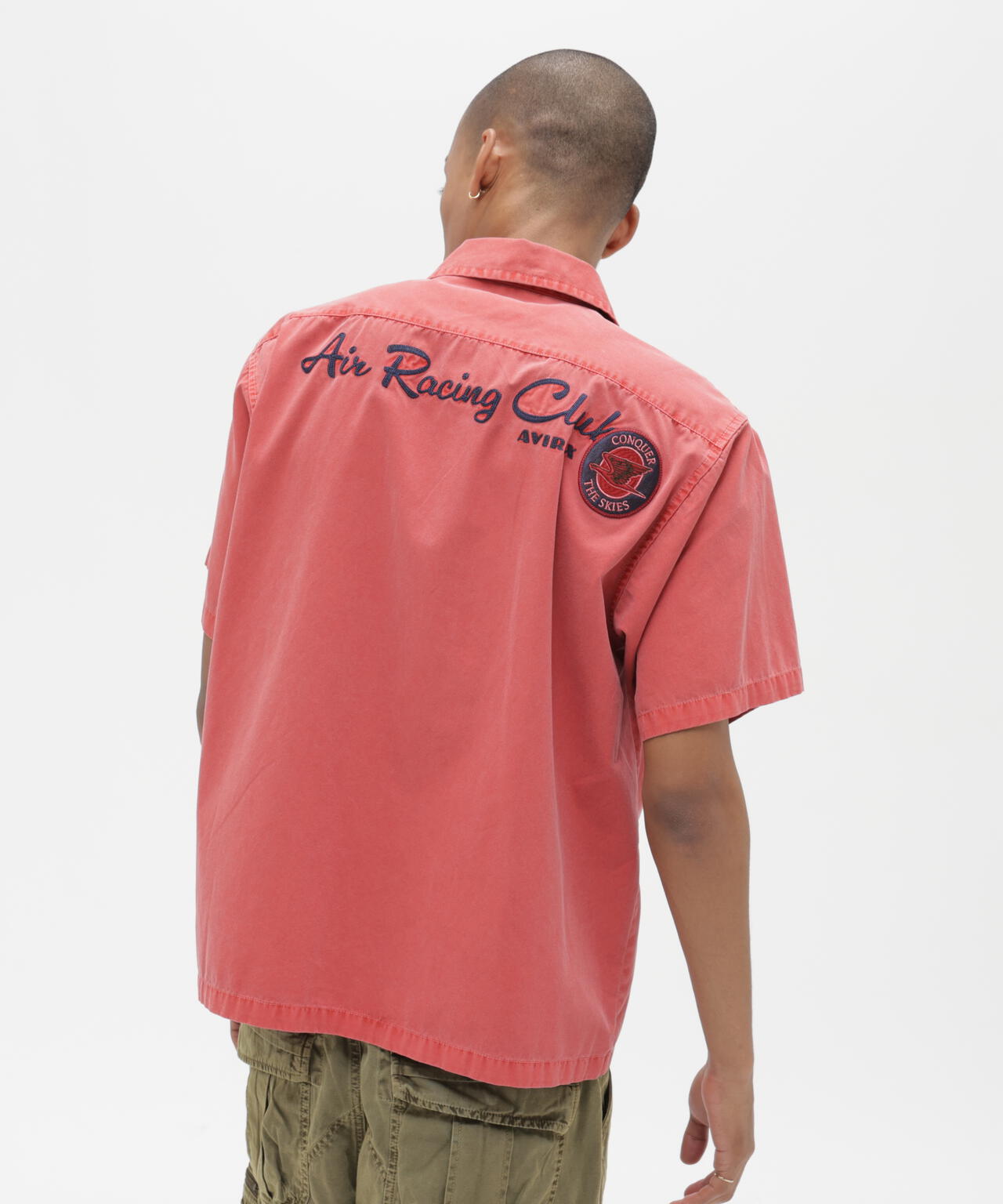 《A.A.R.C》FADED PATCHED S/S ZIP WORK SHIRT
