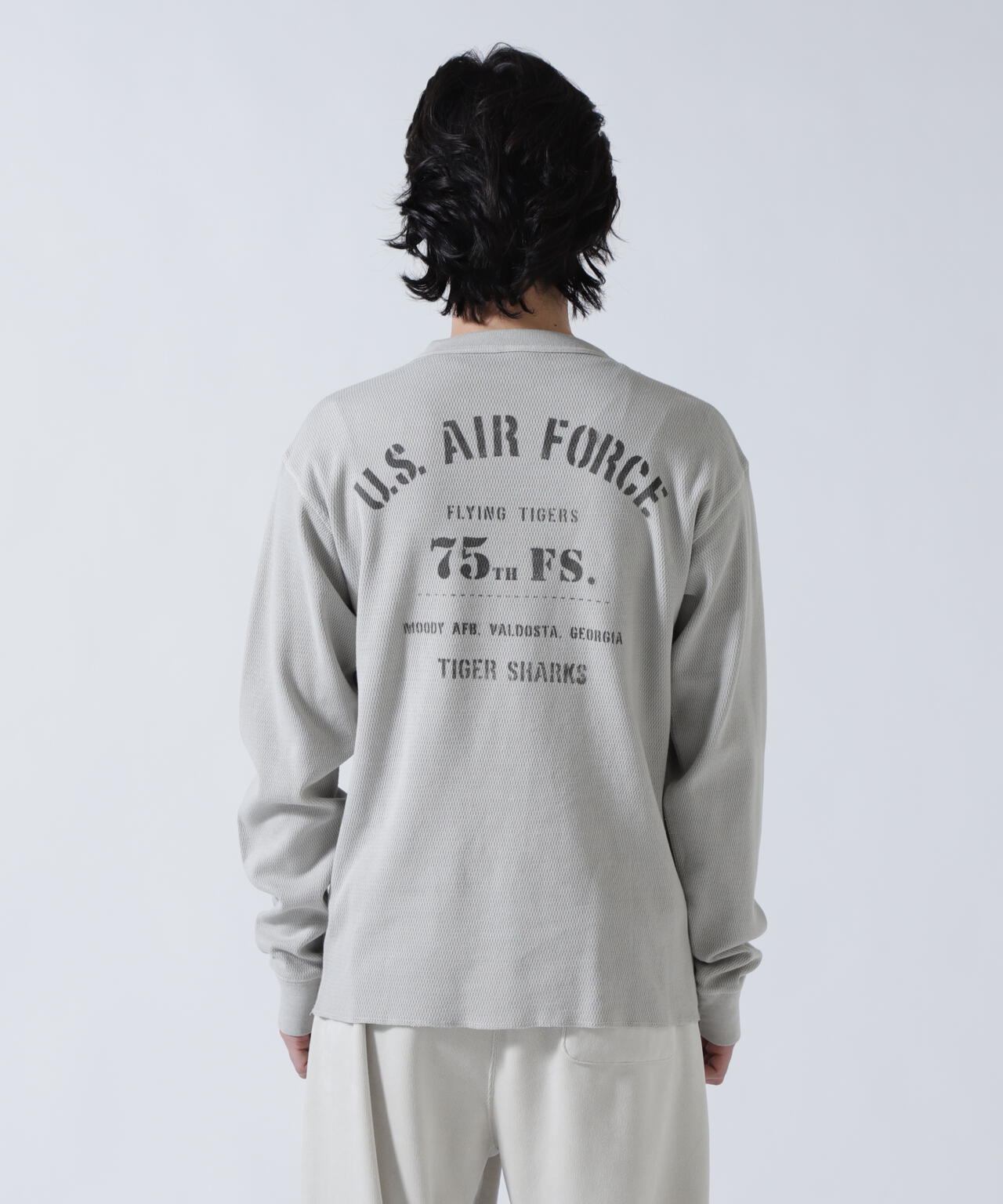 STENCIL HONEYCOMB WAFFLE L/S T-SHIRT
