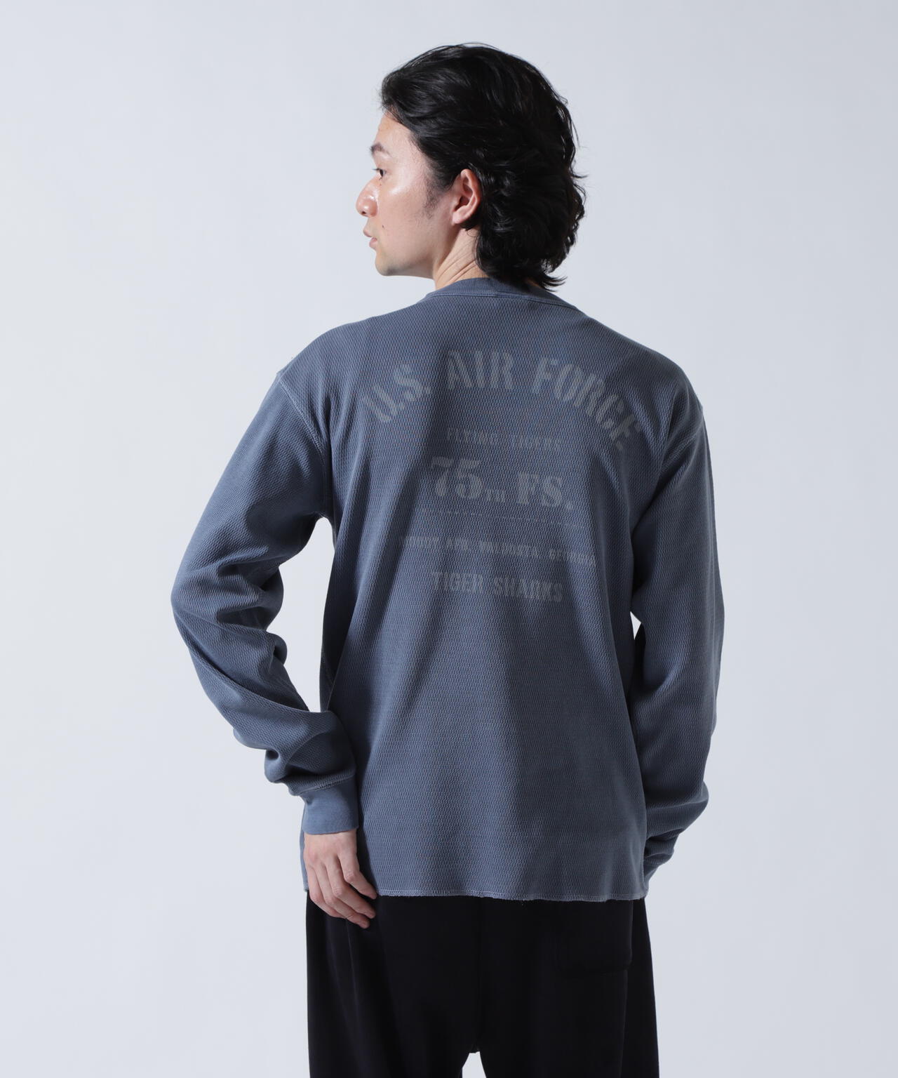 STENCIL HONEYCOMB WAFFLE L/S T-SHIRT